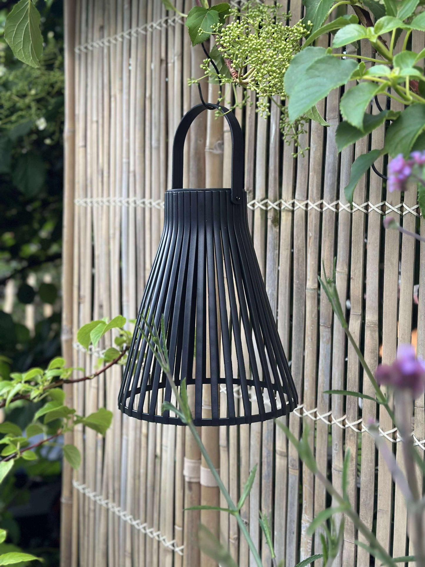 Lanterne med solceller - GARDEN BLACK 24cm