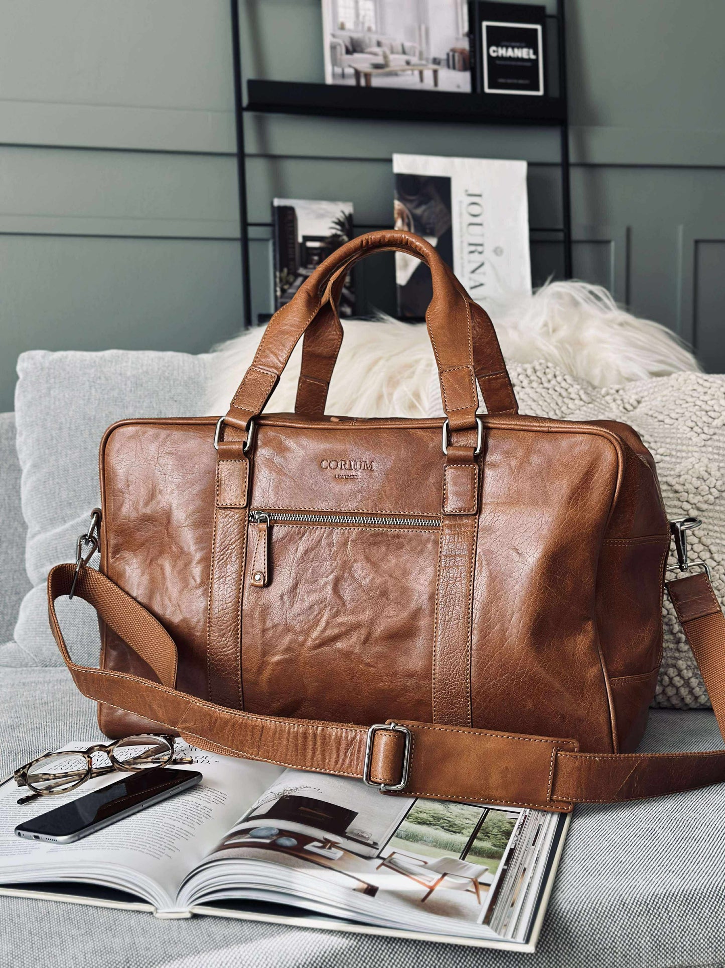 Weekendtaske Brooklyn - Cognac