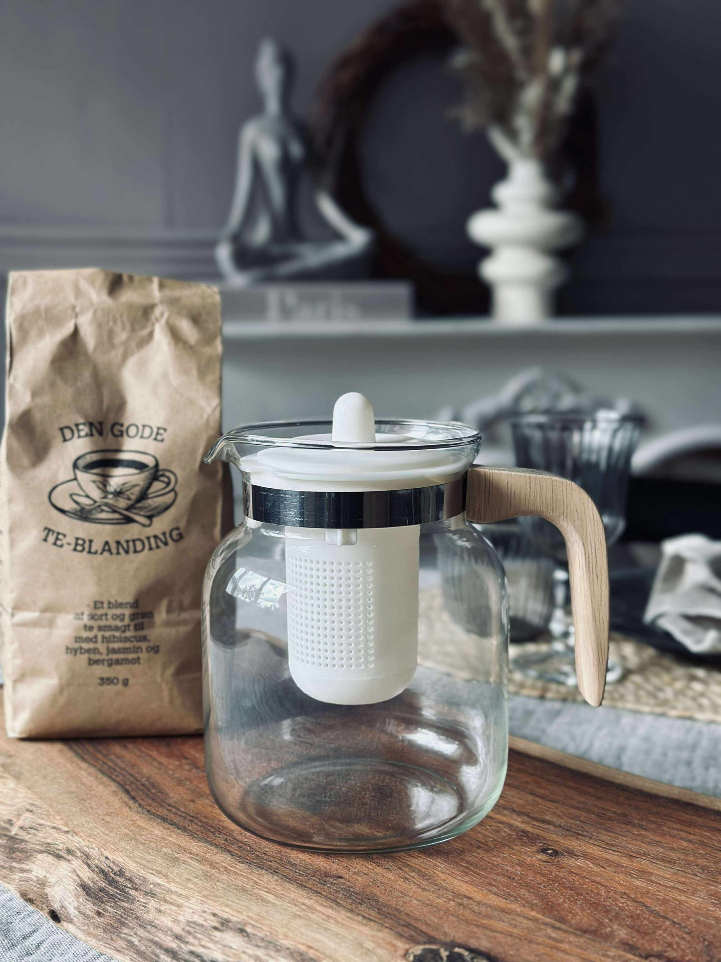 Tekande i glas - 1500 ml.