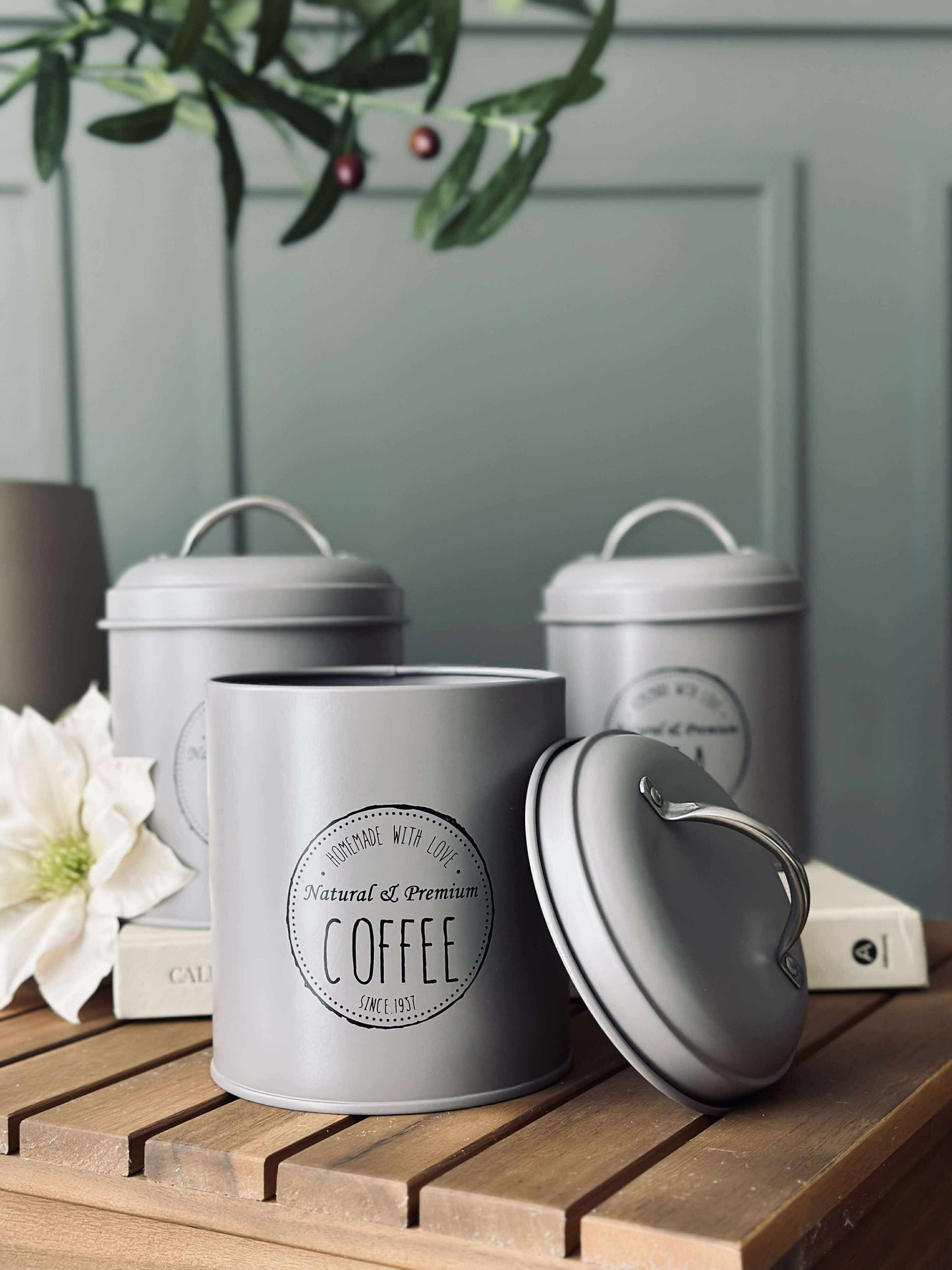 Opbevaringskrukker 3 stk - Mocca