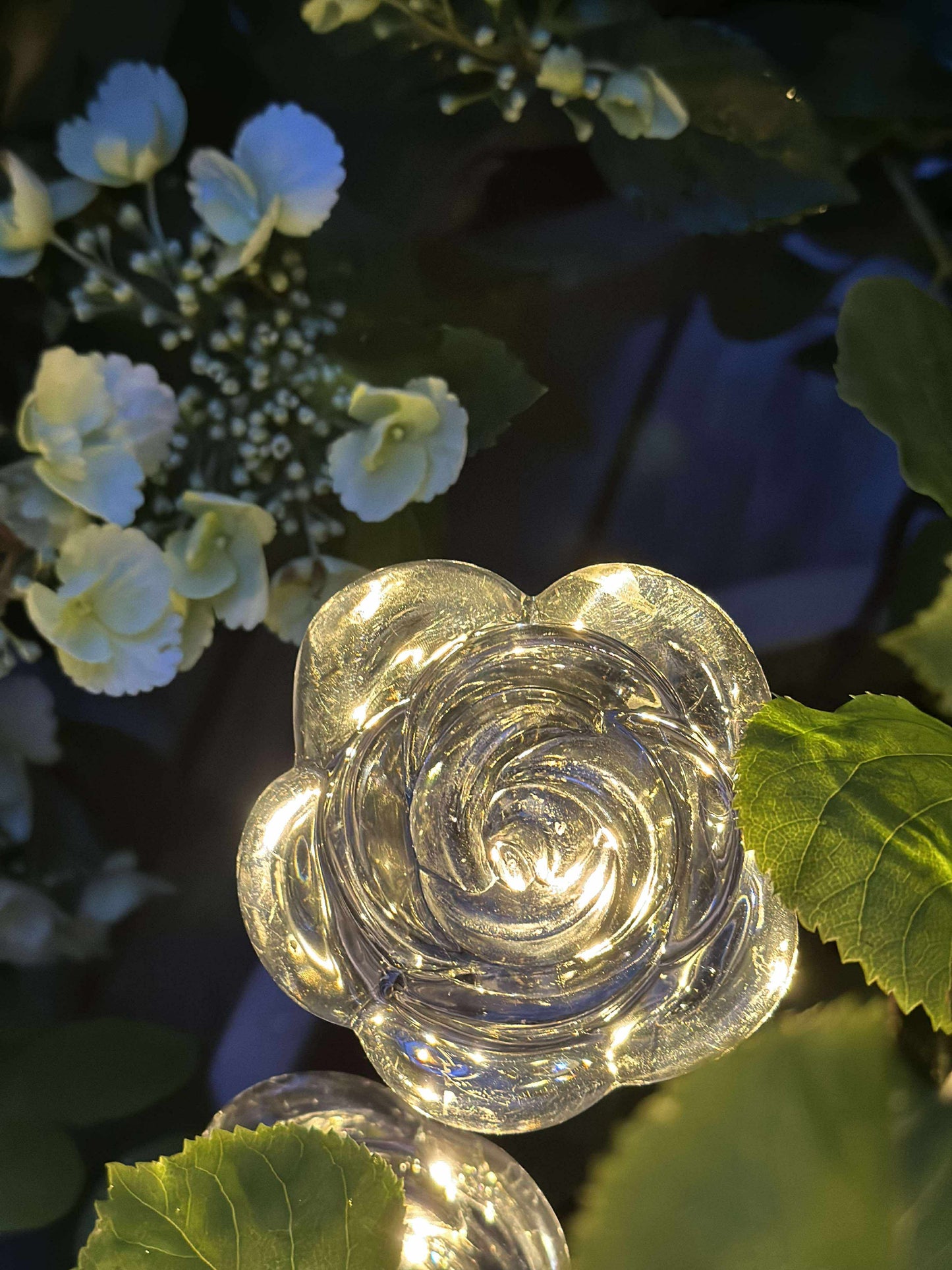 Fakkel med solceller FLOWER – Sæt med 4 stk