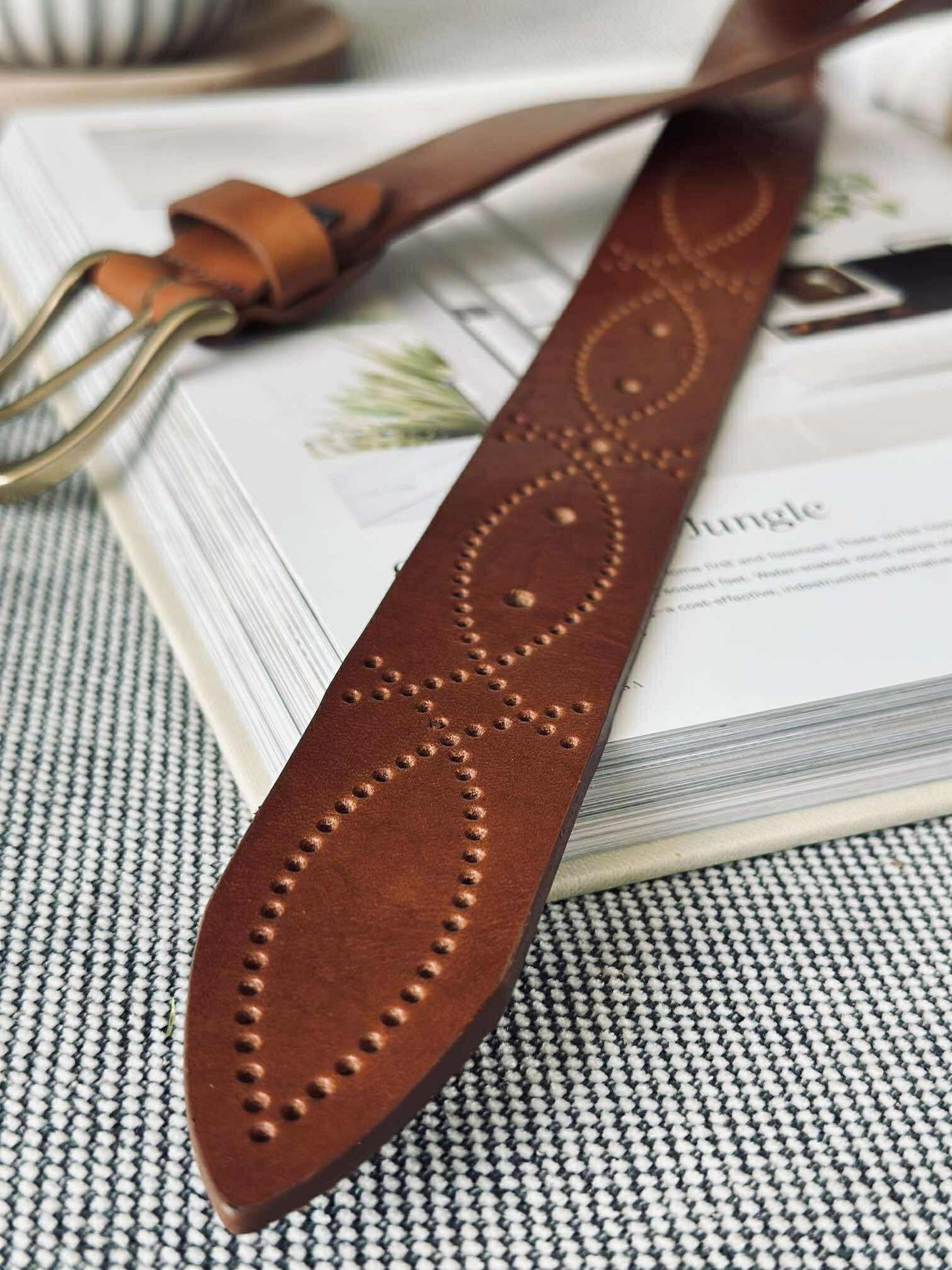 Jeans bælte - Missouri cognac