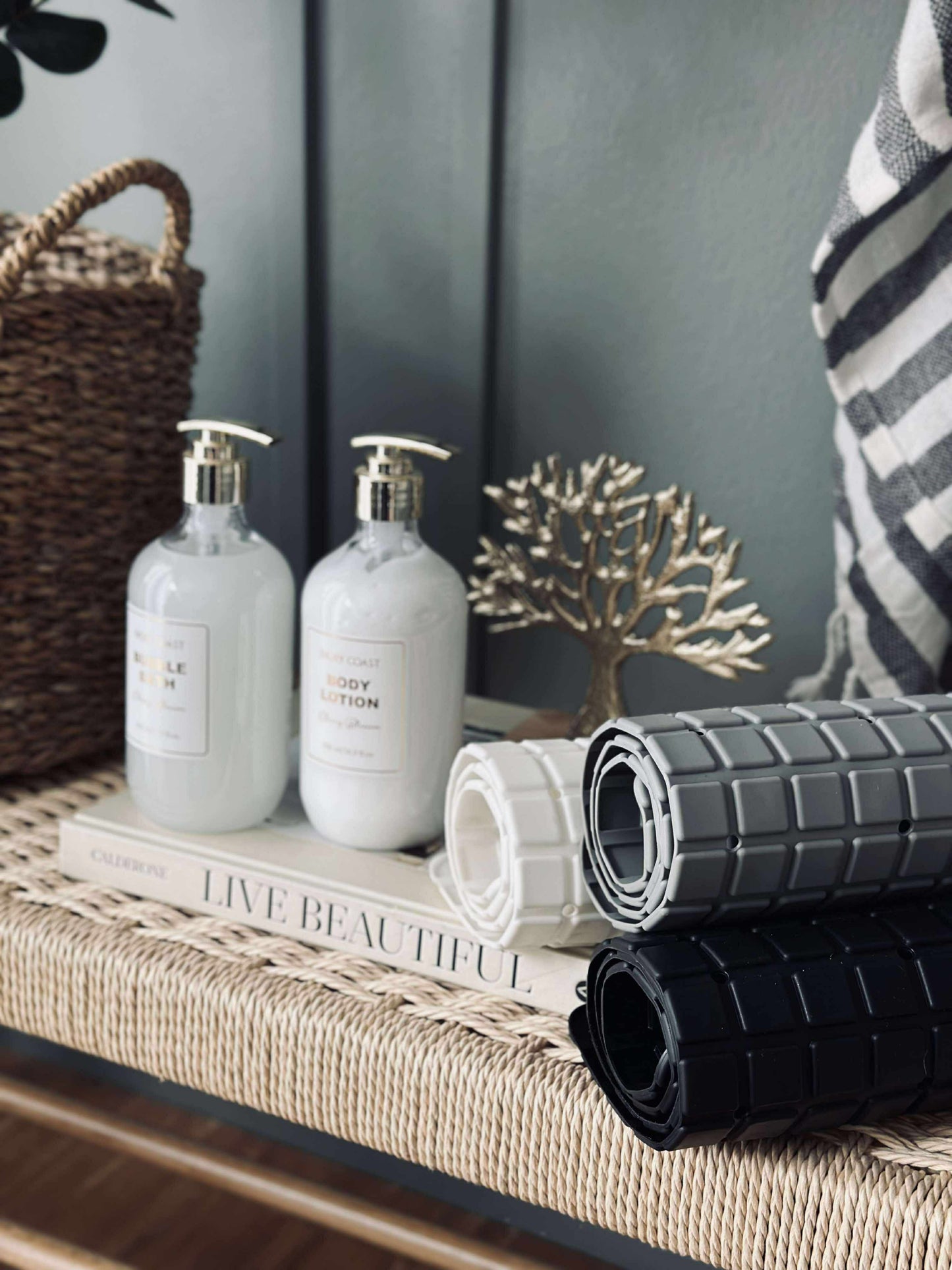 Bademåtte SKRIDSIKKER 69x39 - Hvid