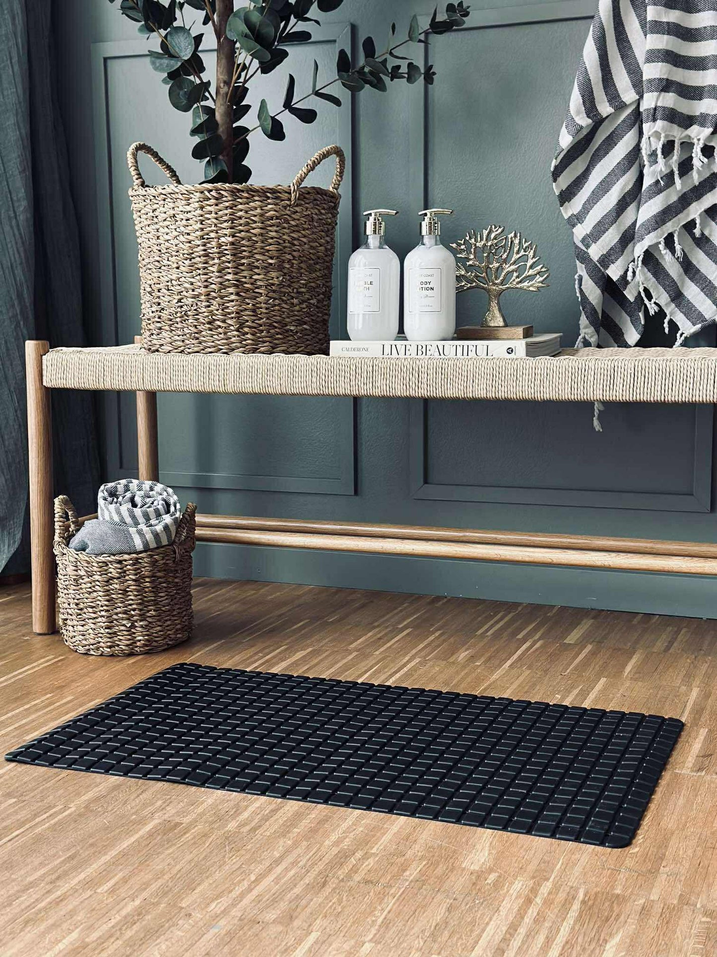 Bademåtte SKRIDSIKKER 69x39 - Sort