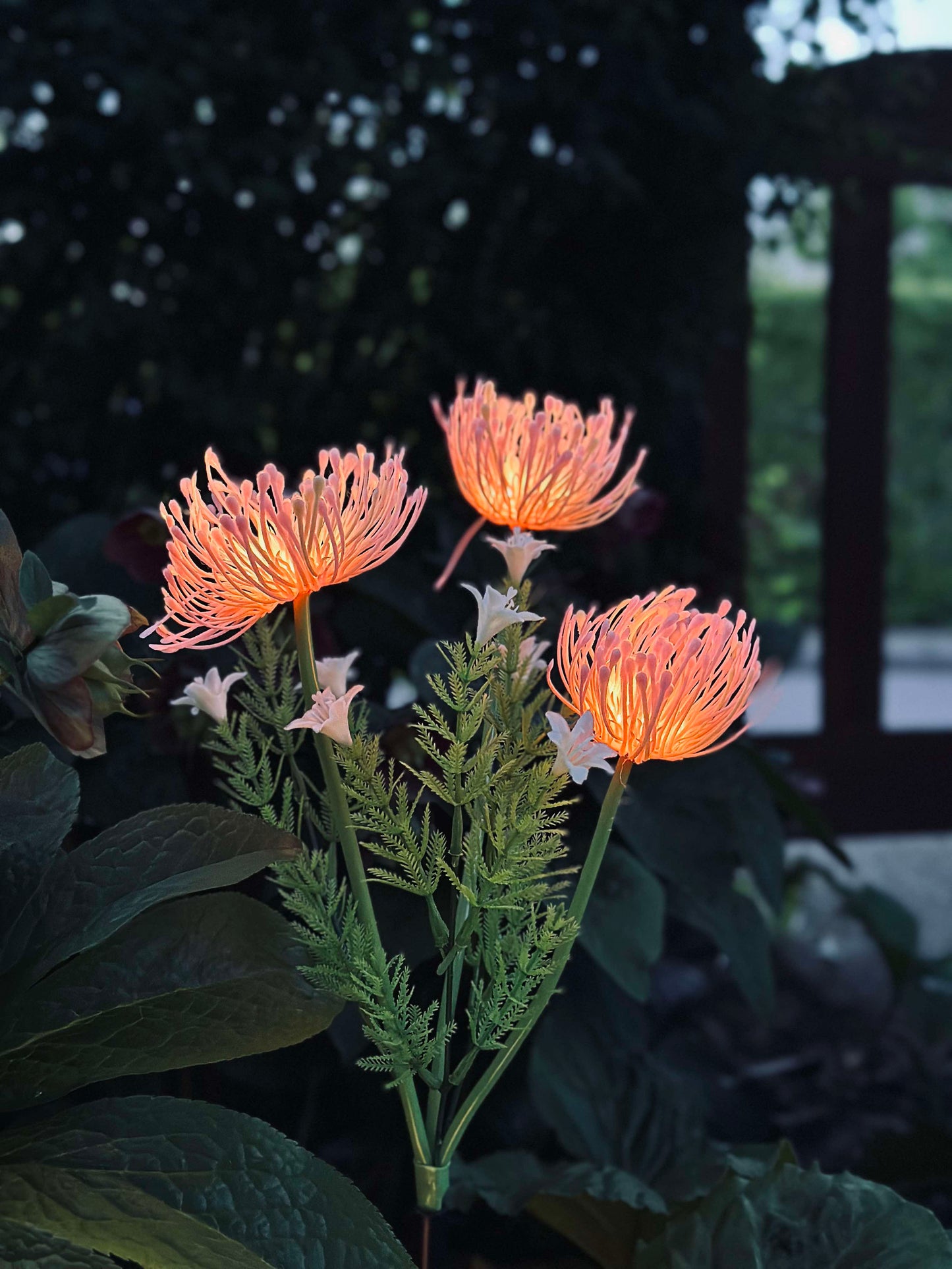Blomst med solceller - Spider Lili rose