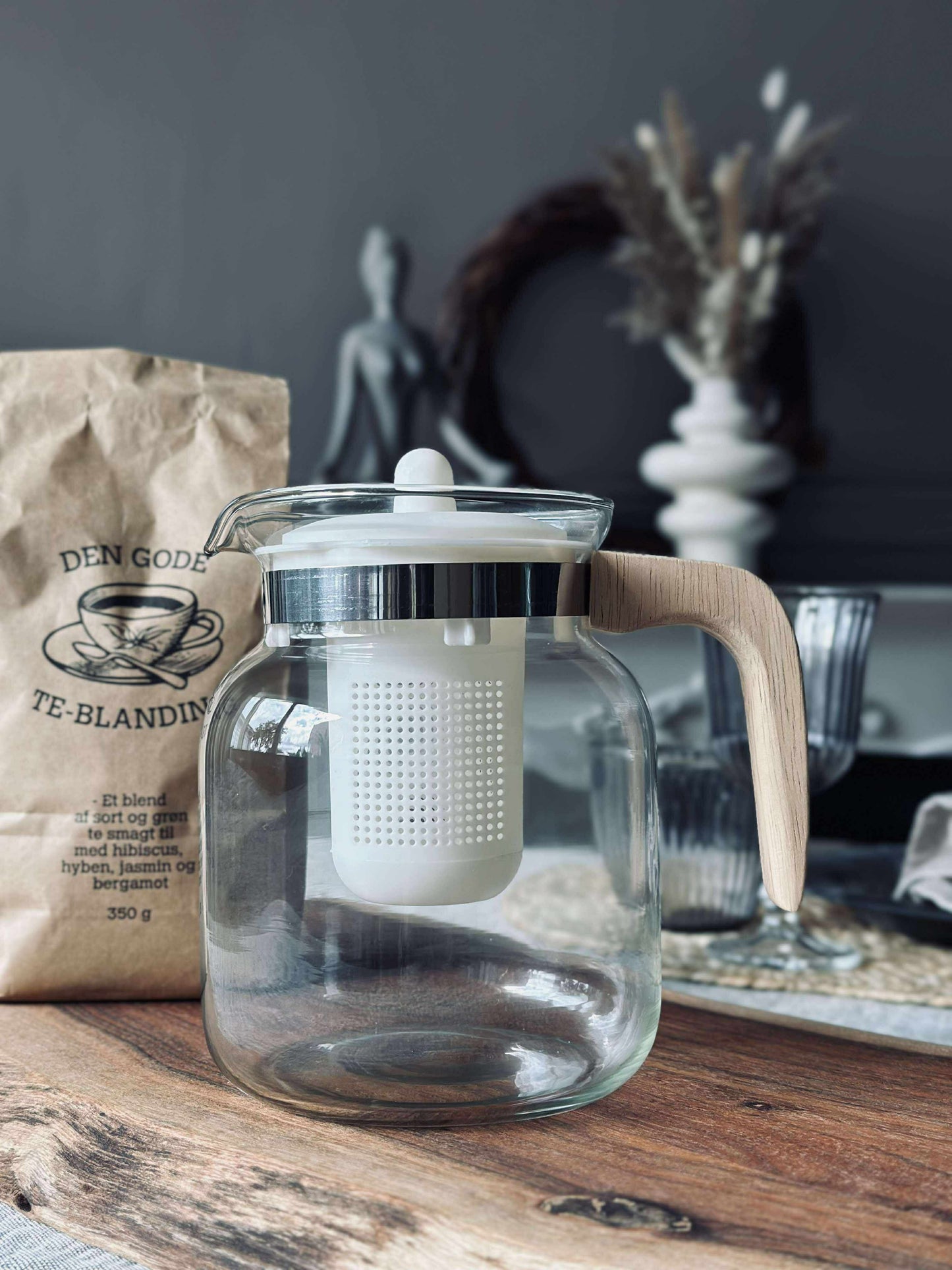 Tekande i glas - 1500 ml.