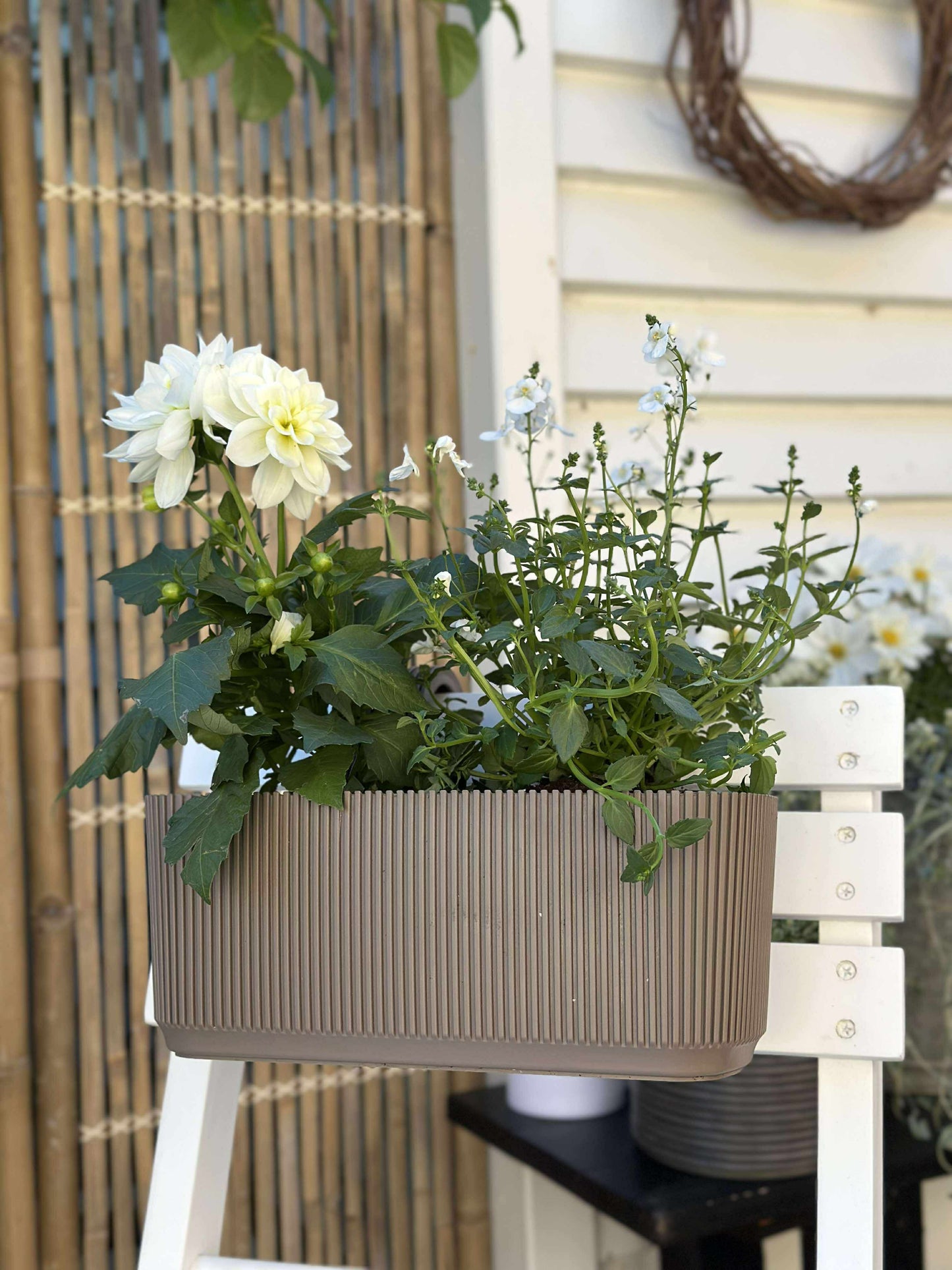 Plantekasse med ophæng - Beige