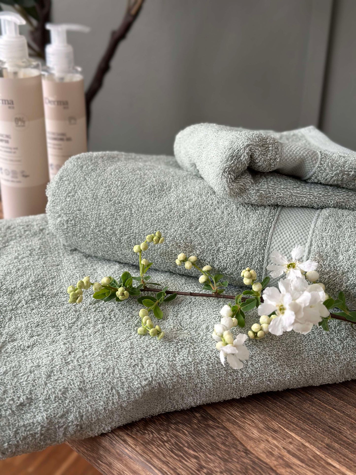 Håndklæde Grøn - 70x140