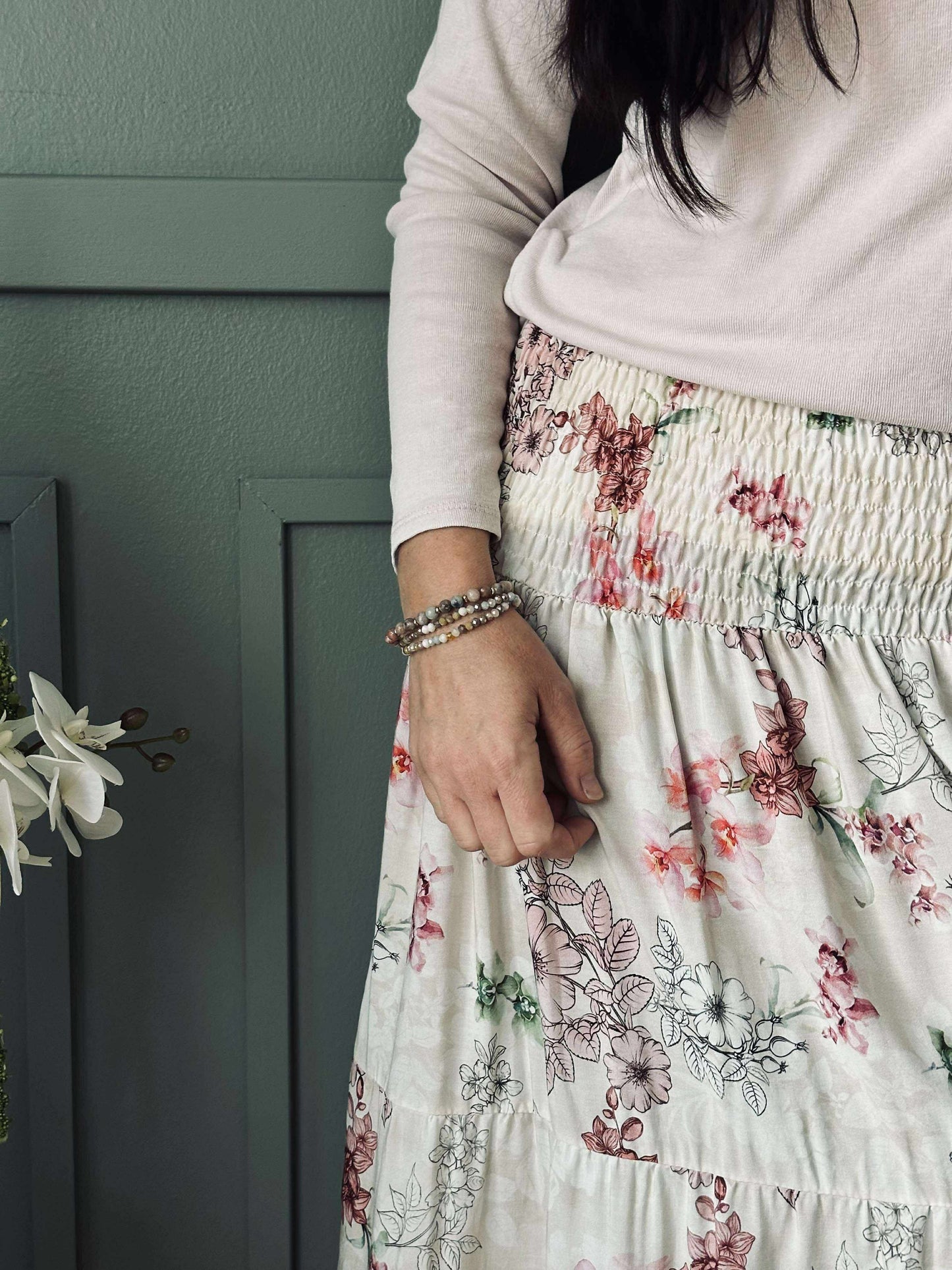 Nederdel Anika Rose flower