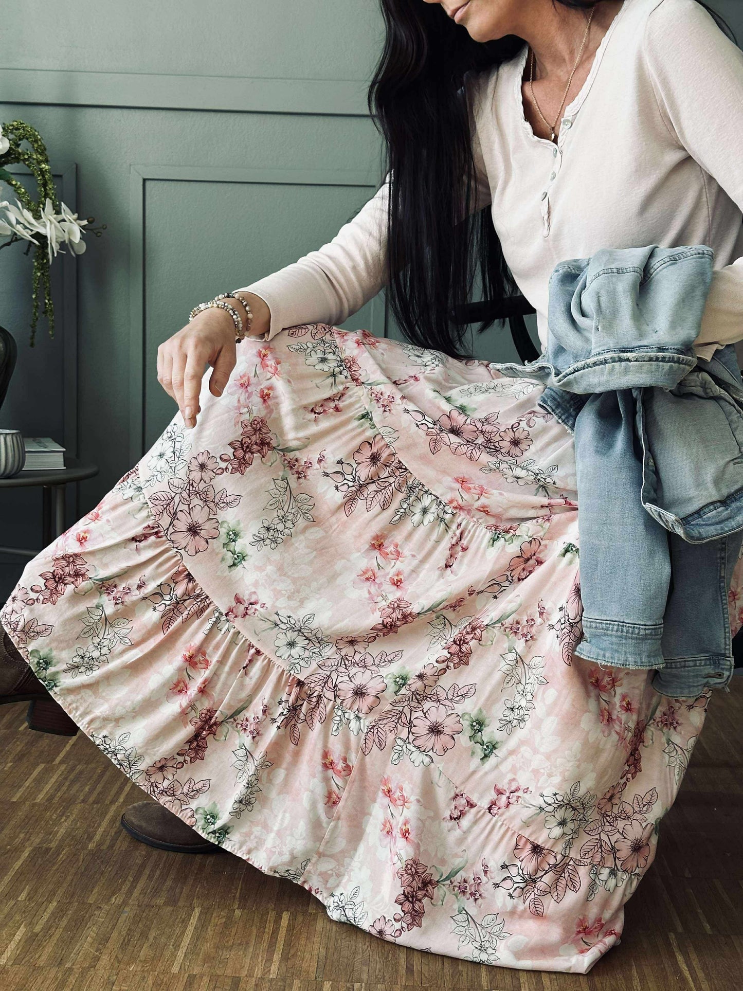 Nederdel Celeste Rosa