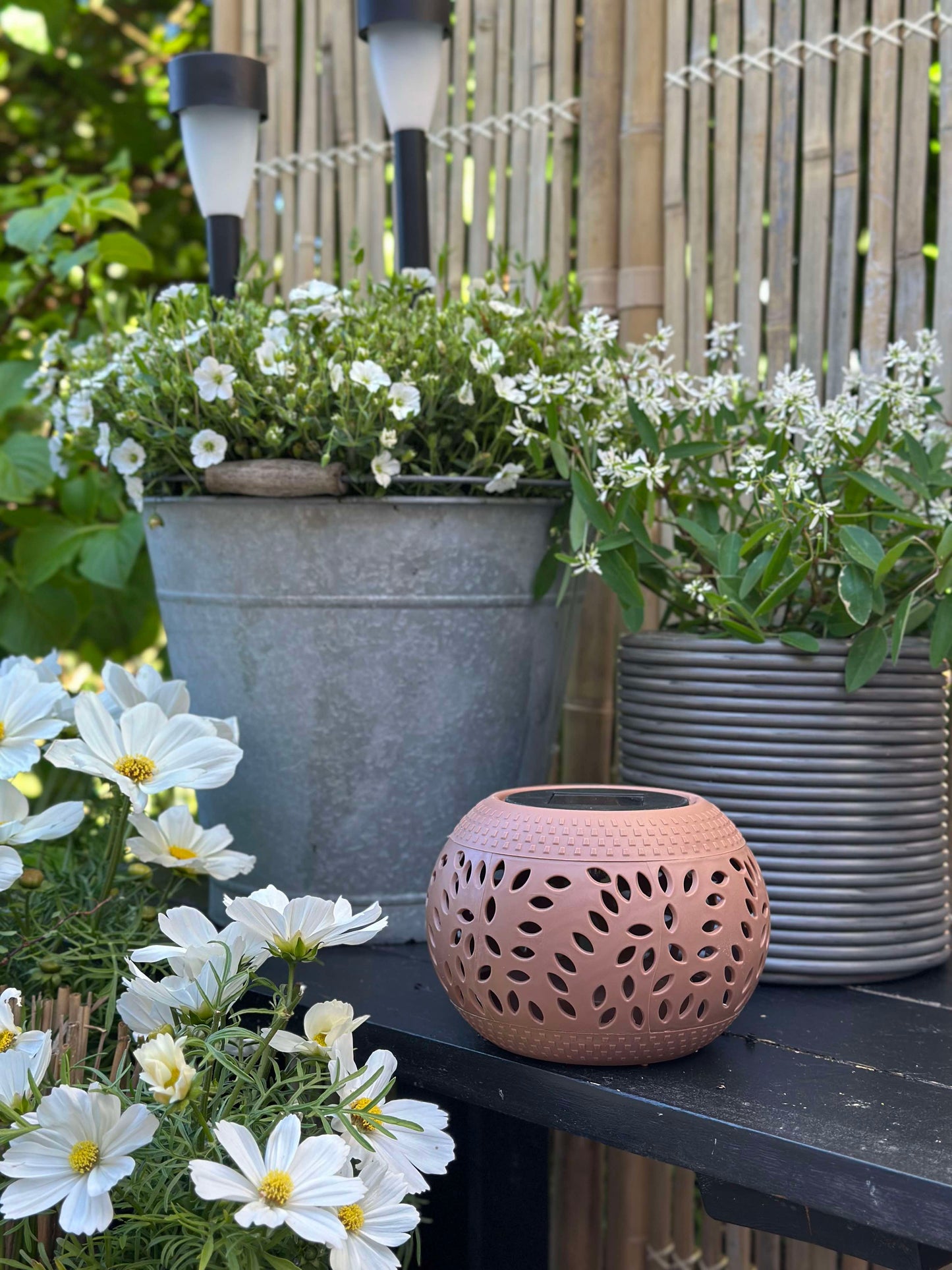 Lanterne FIONA Solar - Old rose