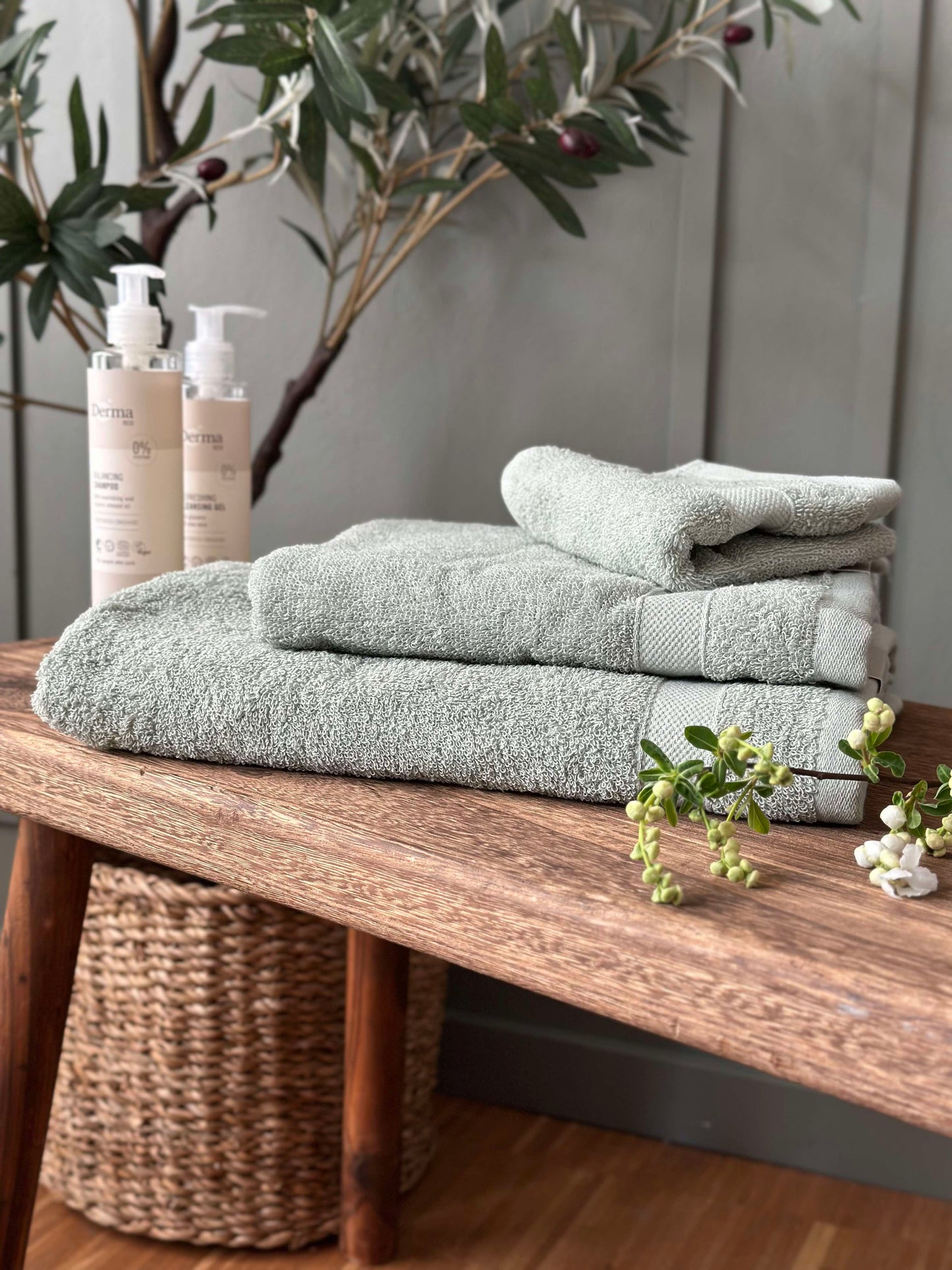 Håndklæde Grøn - 70x140