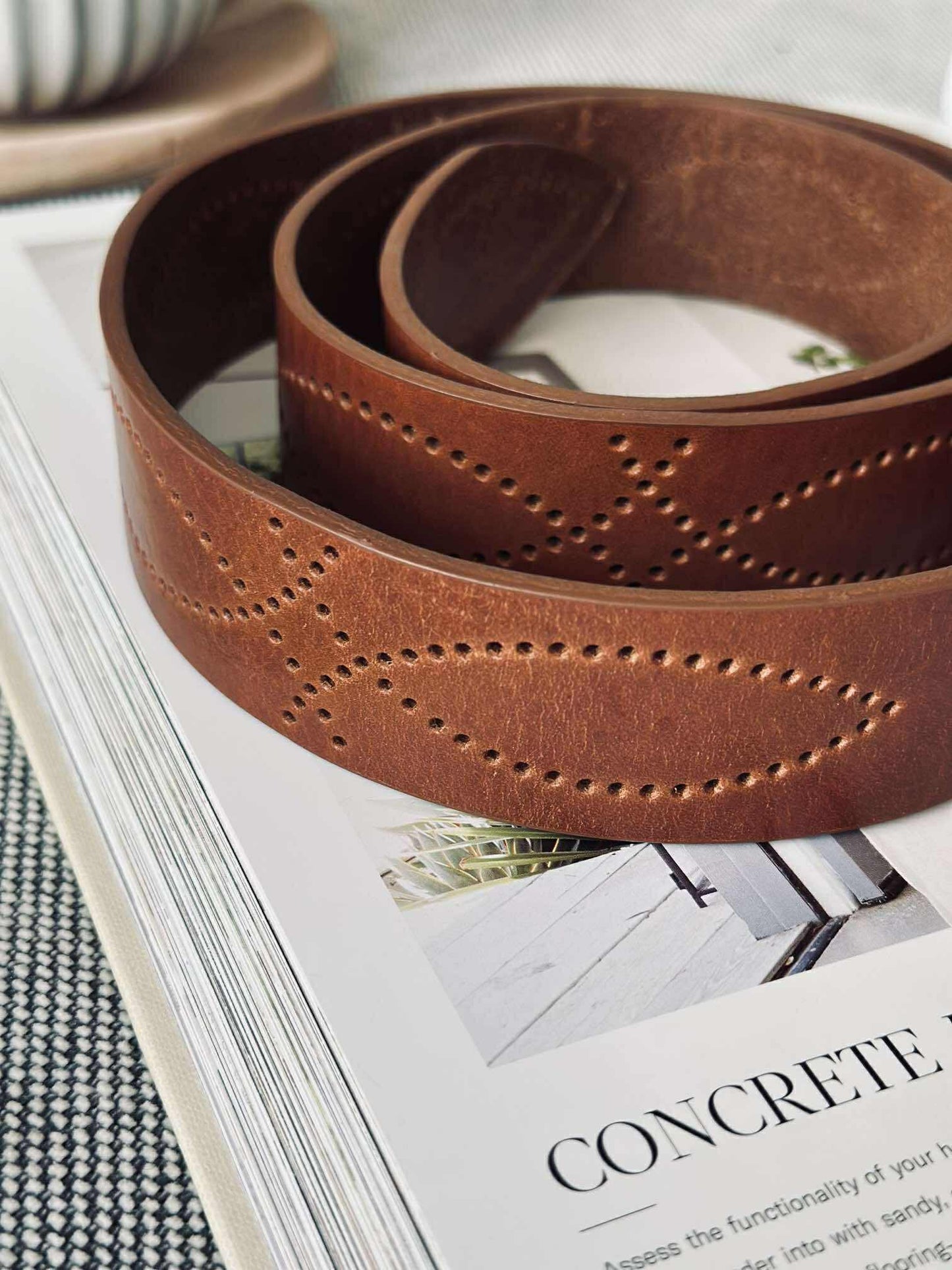Jeans bælte - Missouri cognac