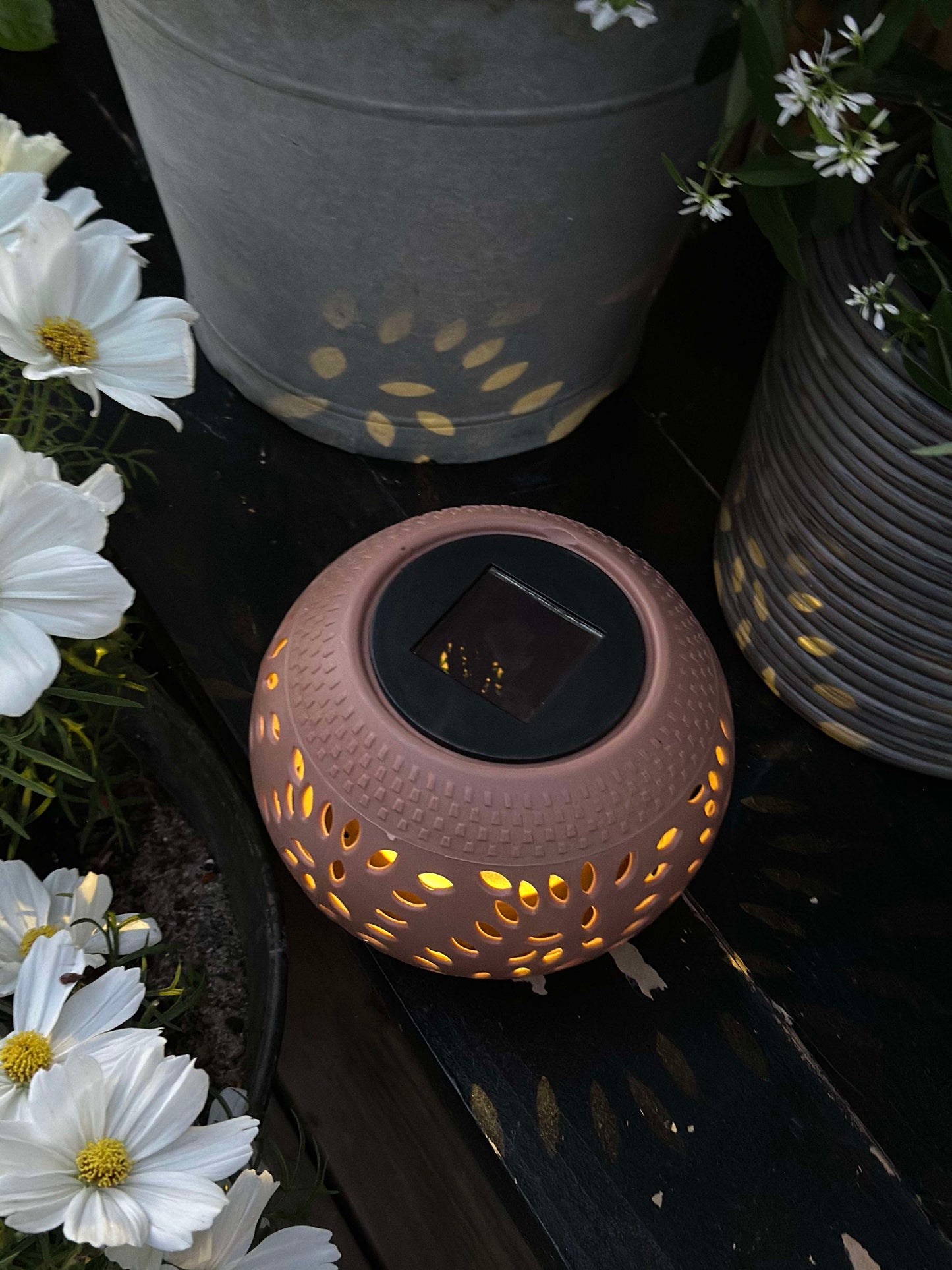 Lanterne FIONA Solar - Old rose