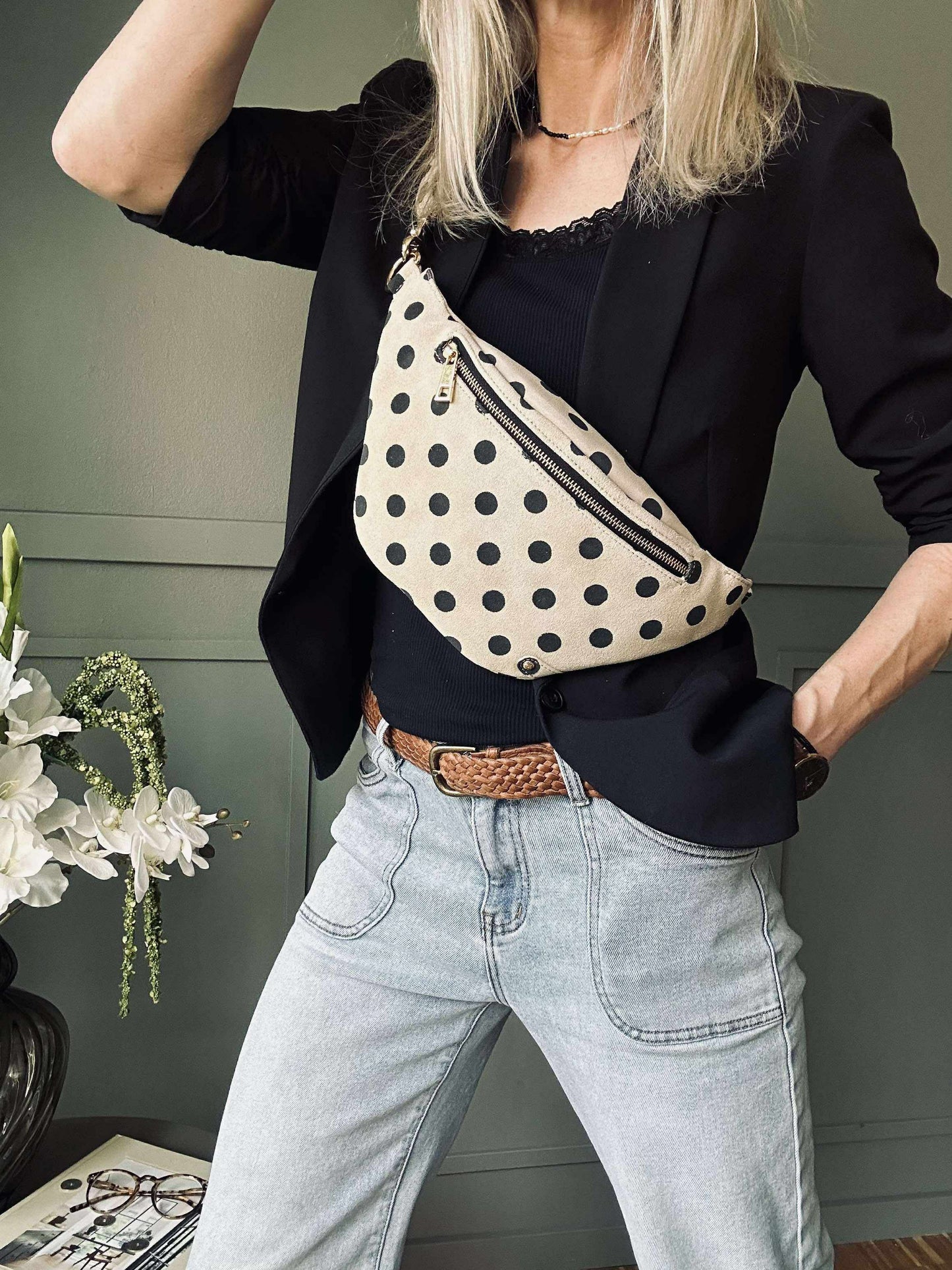Bumbag Aura - Black dots