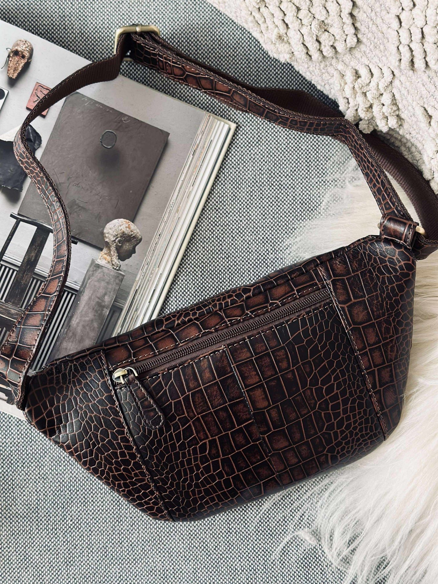 Bumbag brown croco