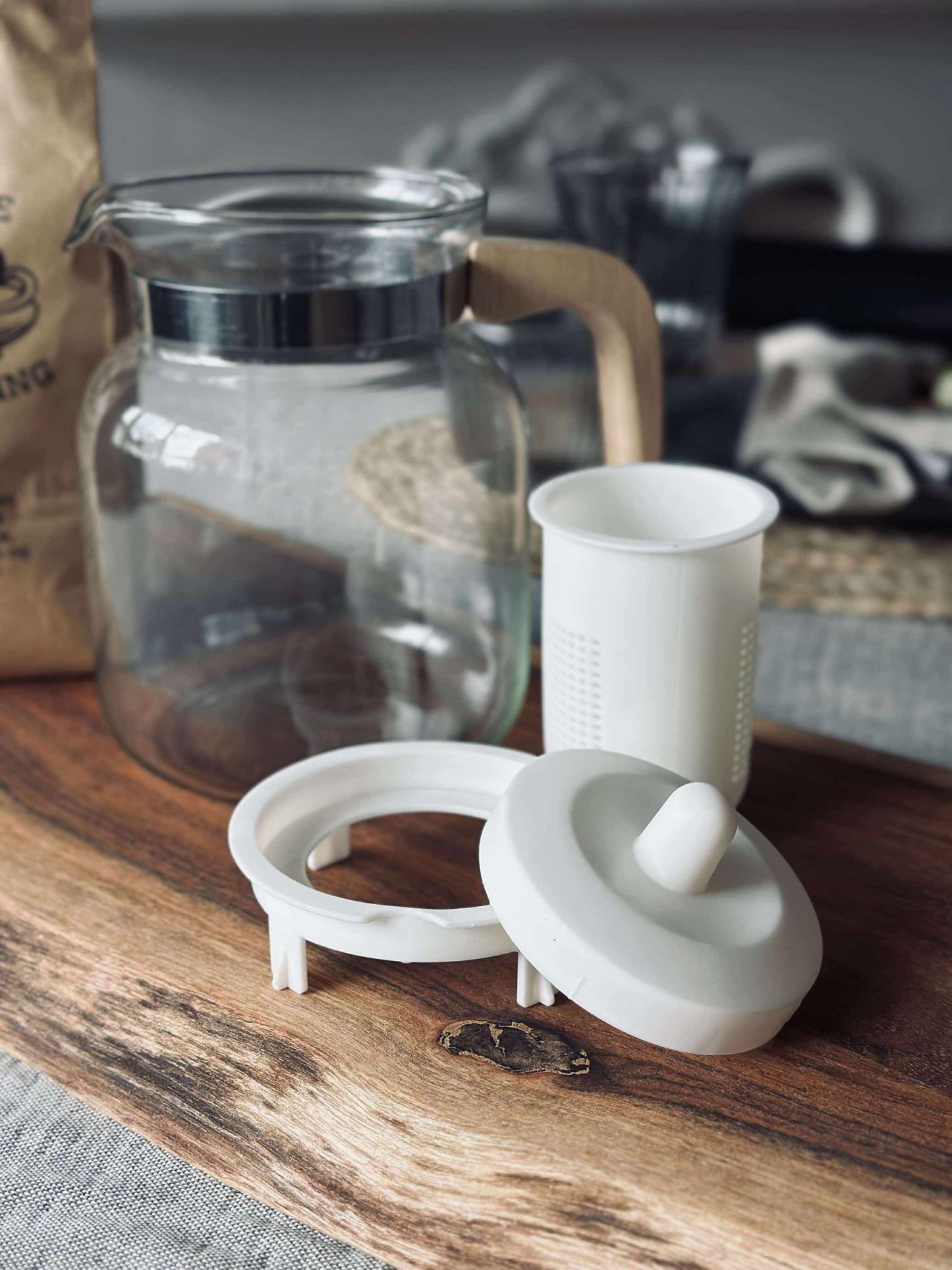 Tekande i glas - 1500 ml.