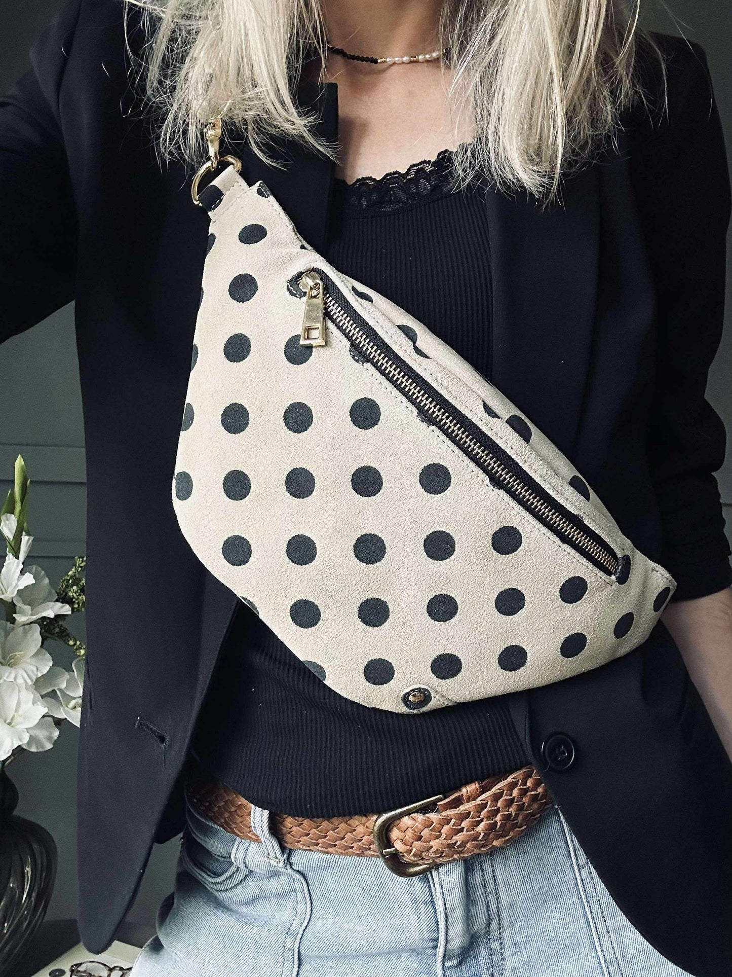 Bumbag Aura - Black dots