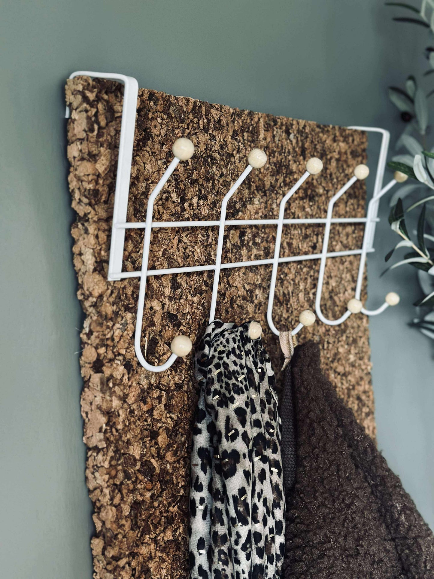 Knagerække til dør - white