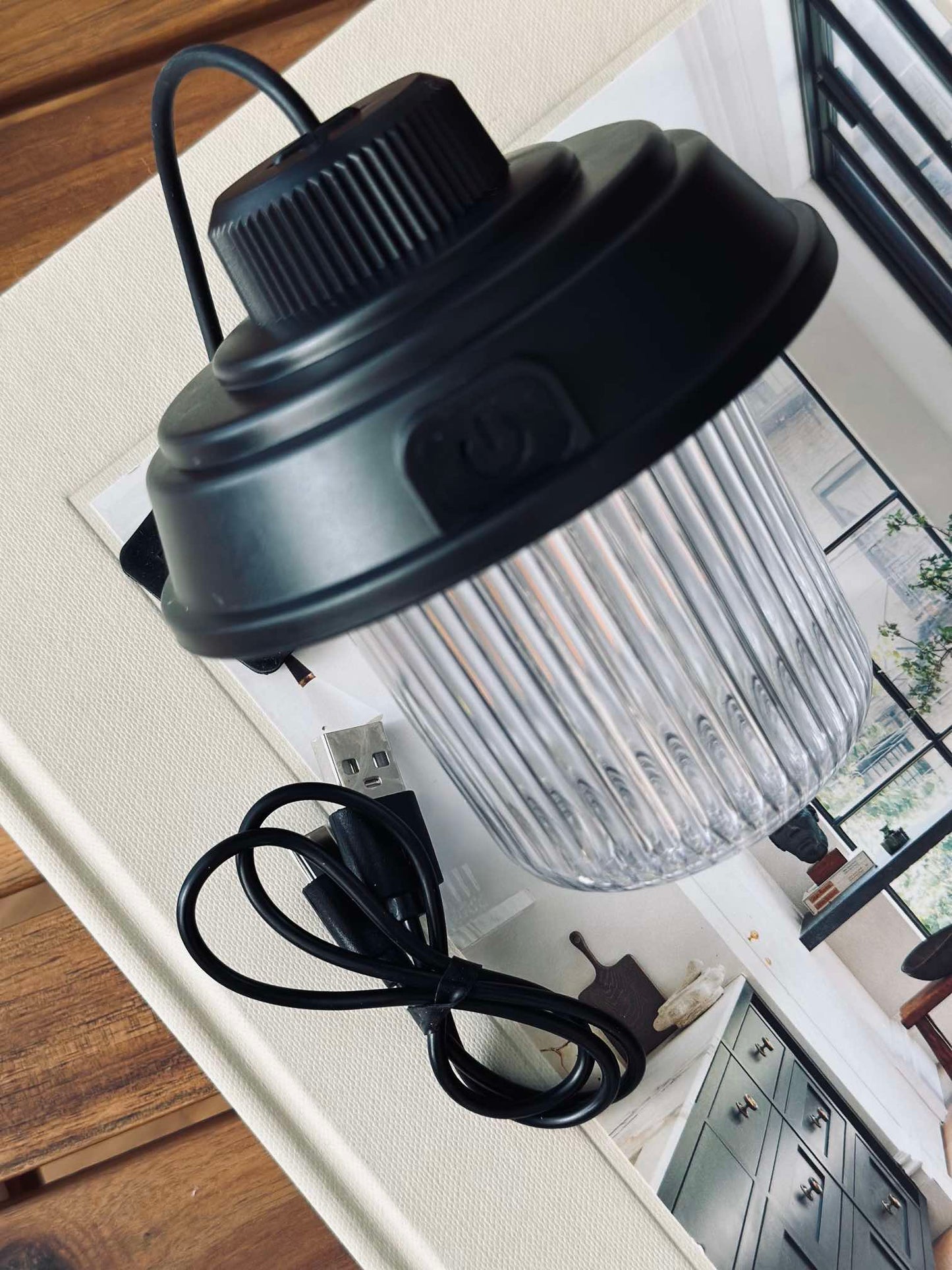 Campinglampe m. ledning - Color mix