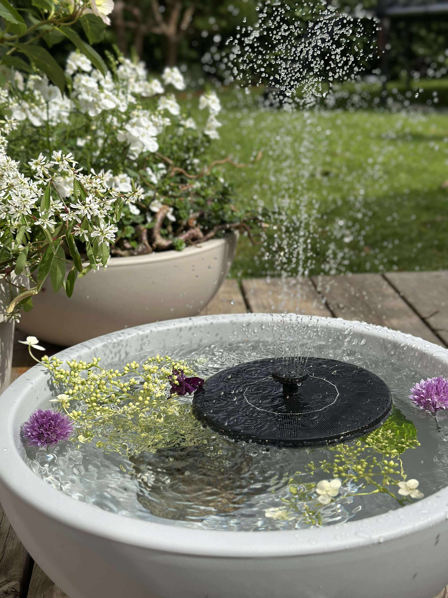 Spejlbassin i recycling plast - Stone grey