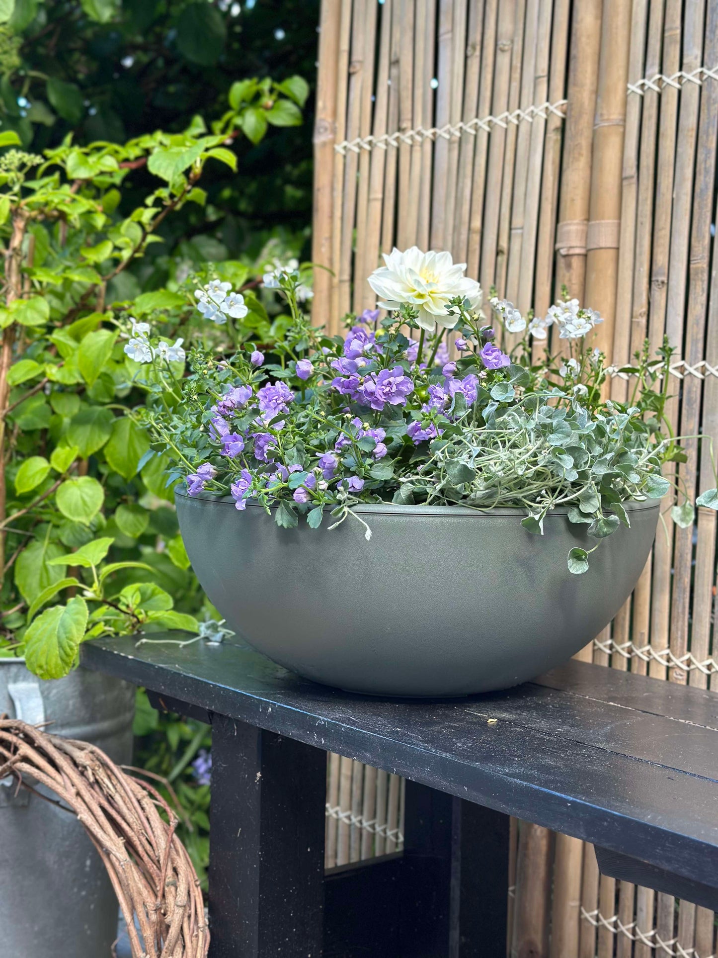 Spejlbassin / Skål dia 40cm - Recycling Grøn