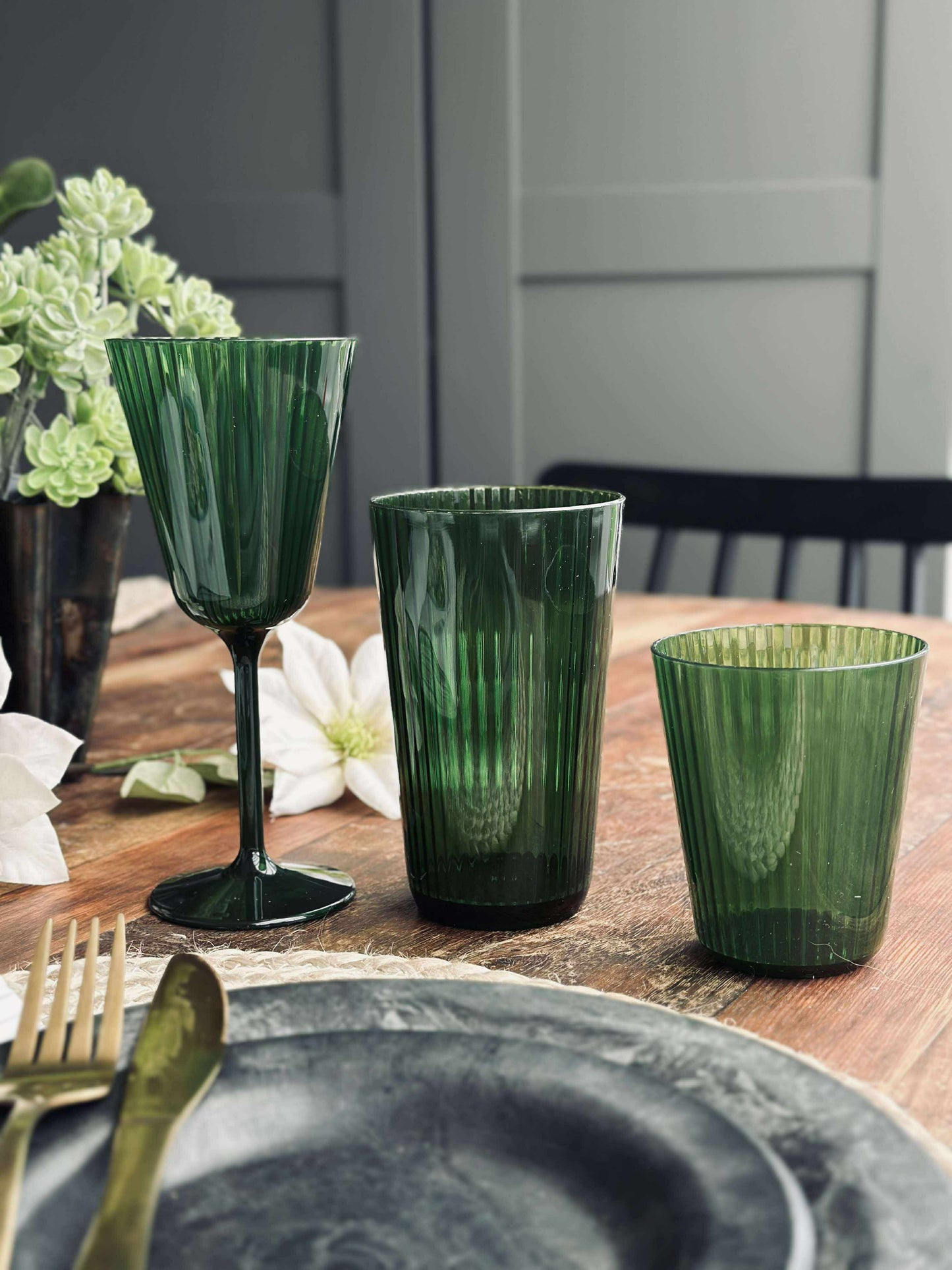 Glas Claire 300ml. Grøn - 2 stk.