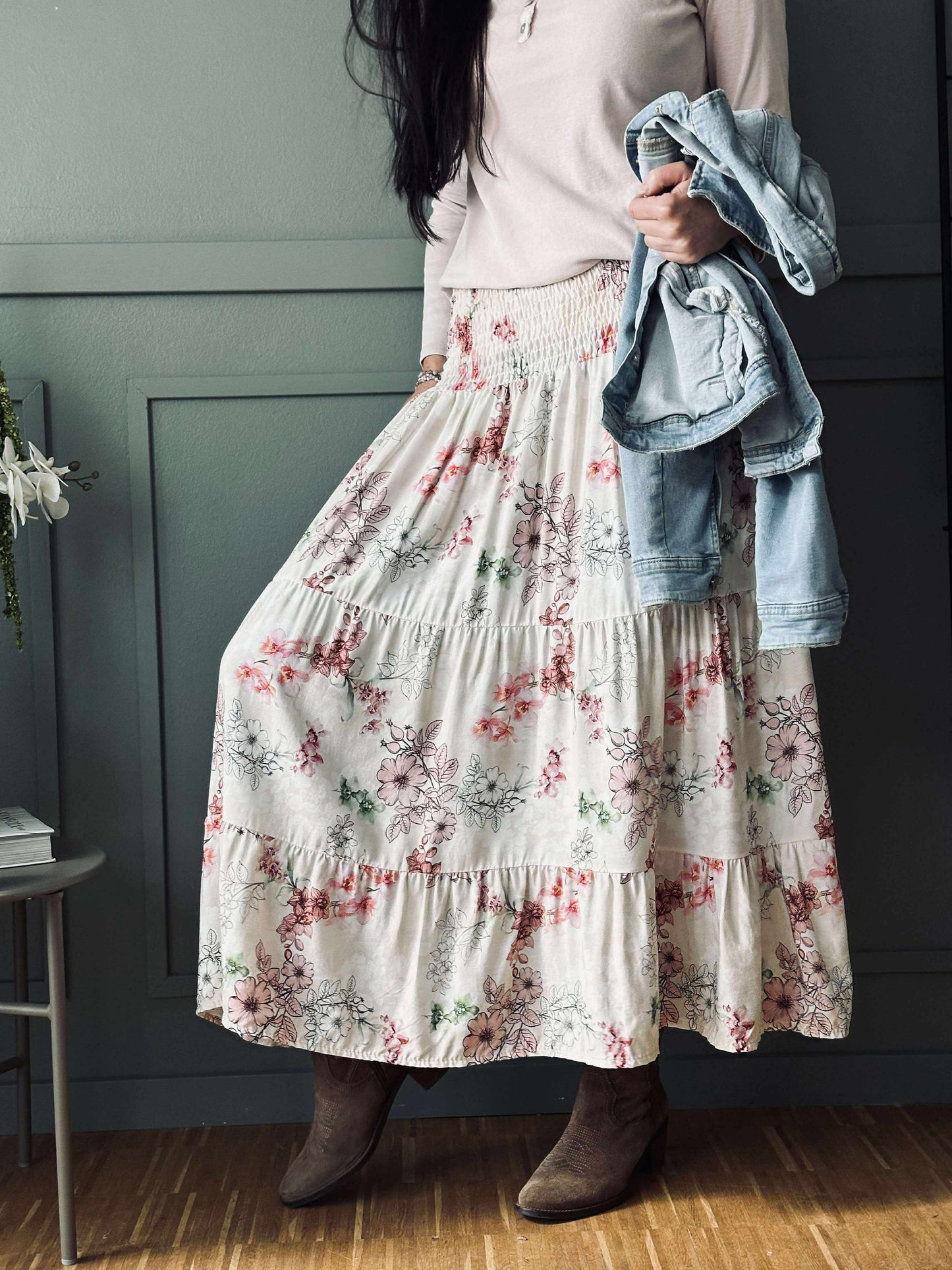 Nederdel Anika Rose flower