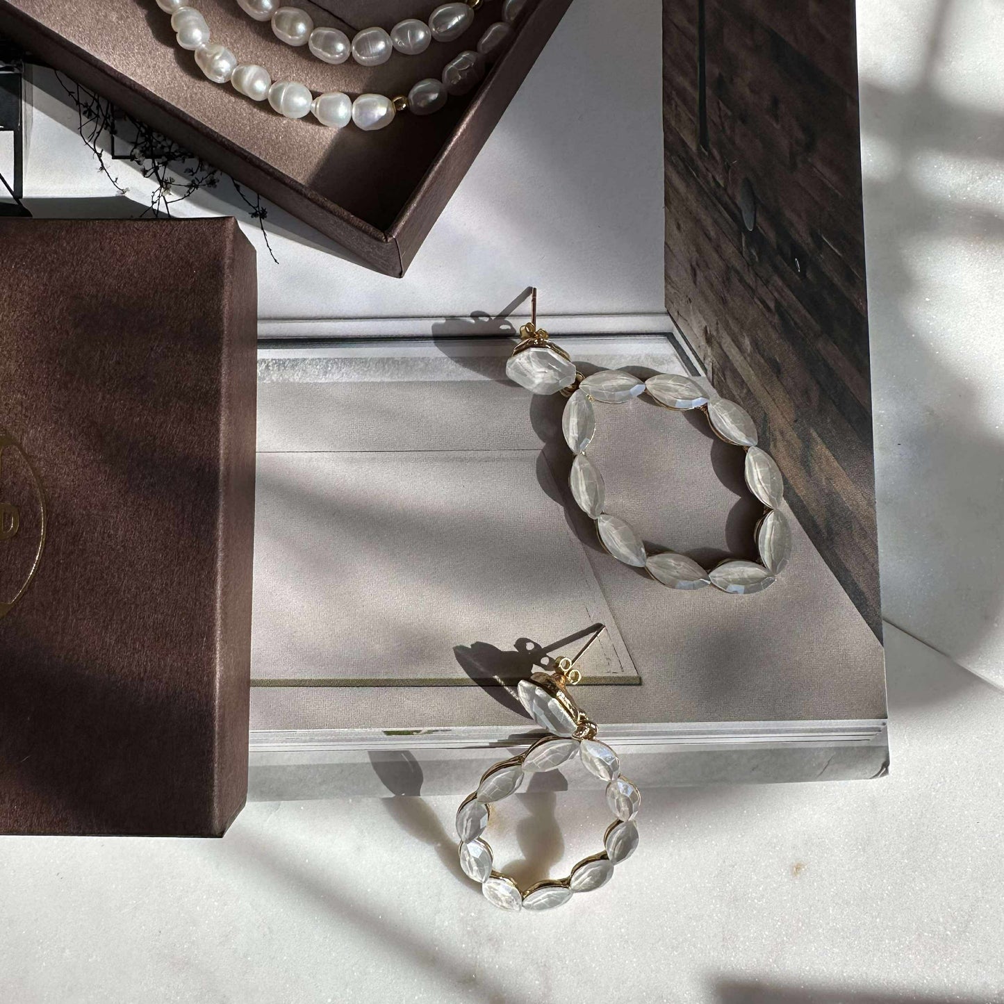 Øreringe Melrose - Off white