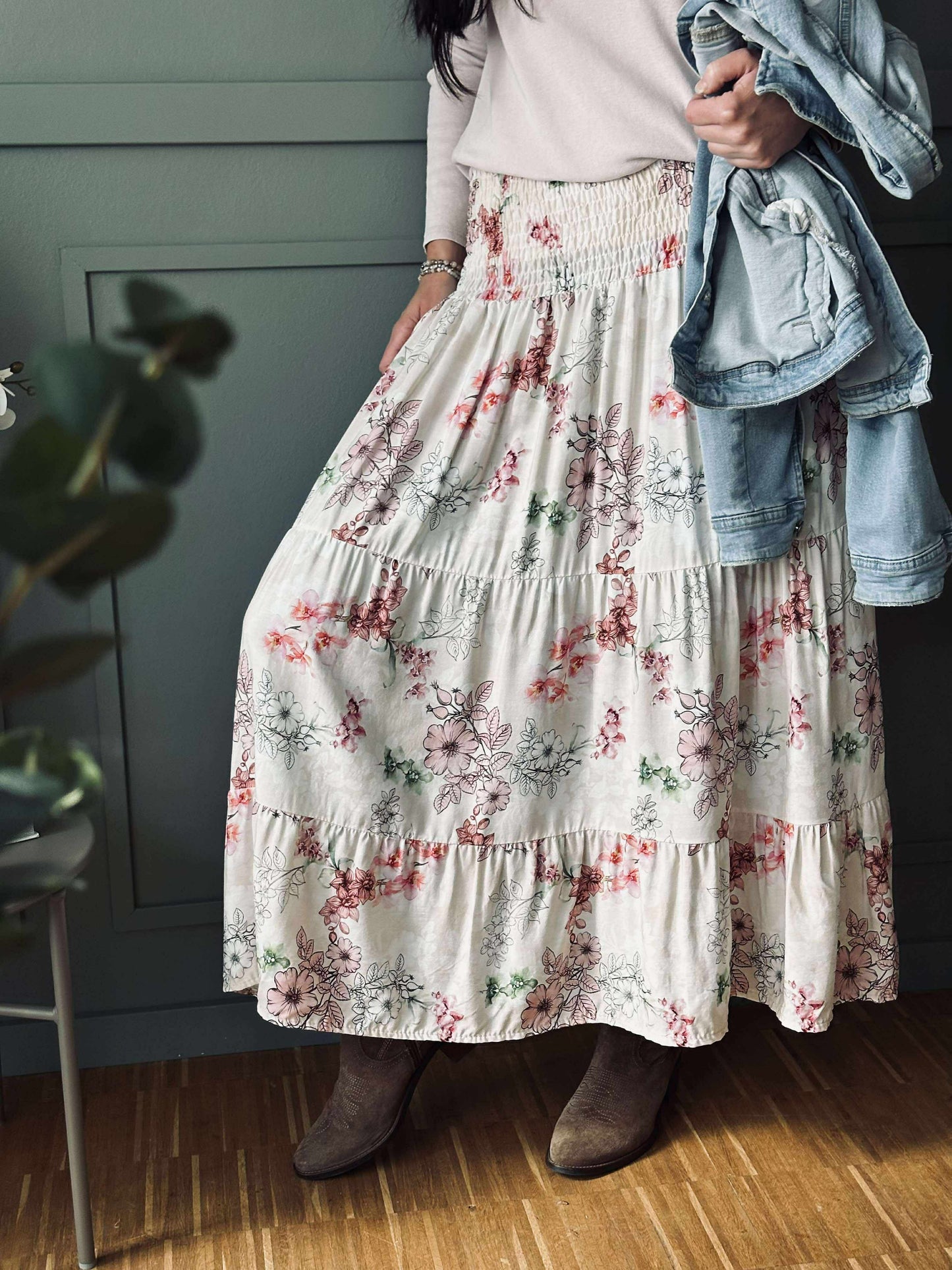 Nederdel Anika Rose flower