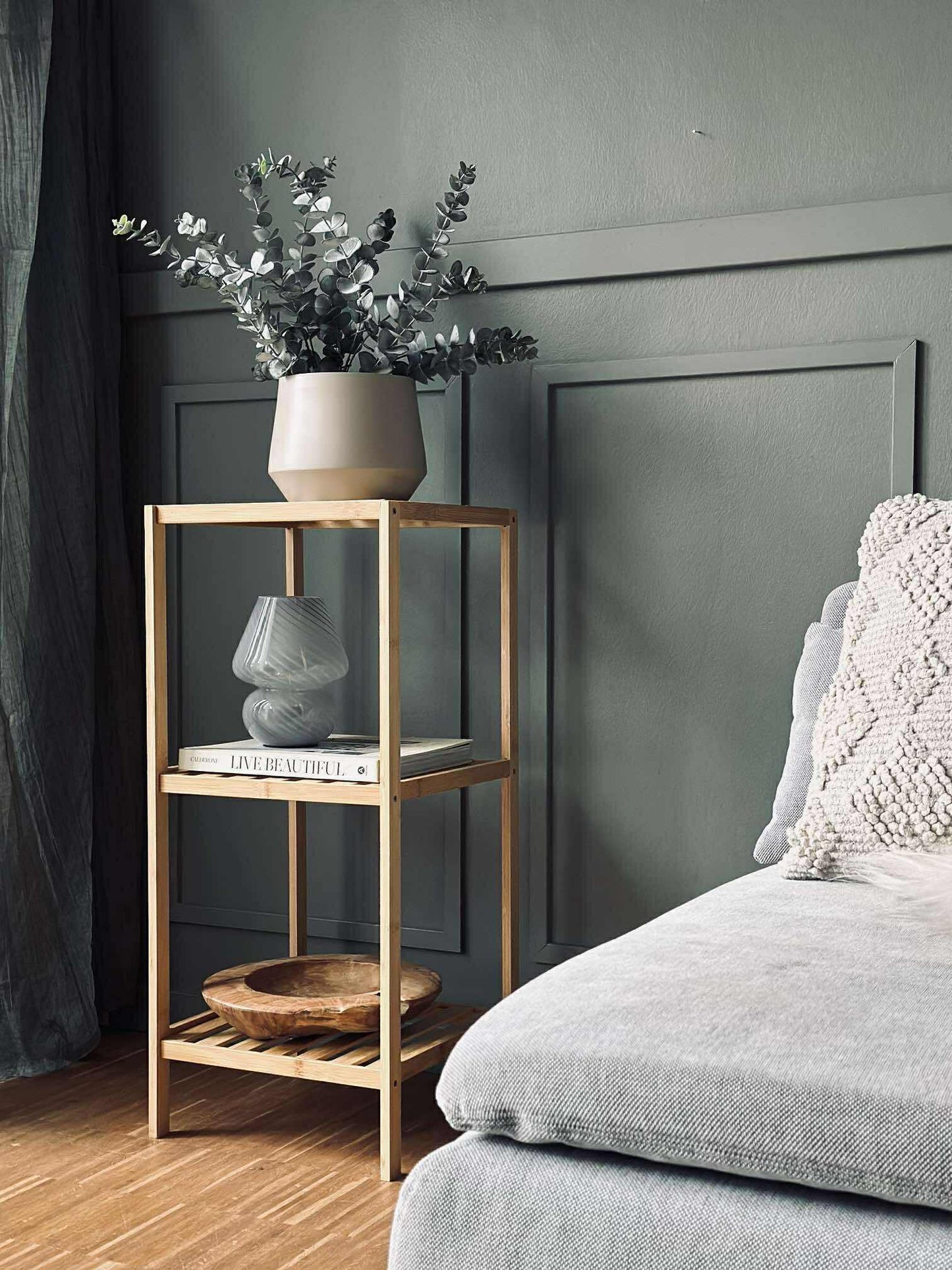 Reol med 3 hylder - Bambus