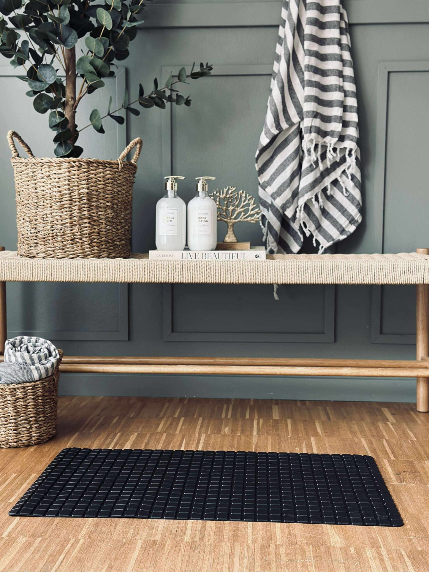 Bademåtte SKRIDSIKKER 69x39 - Sort