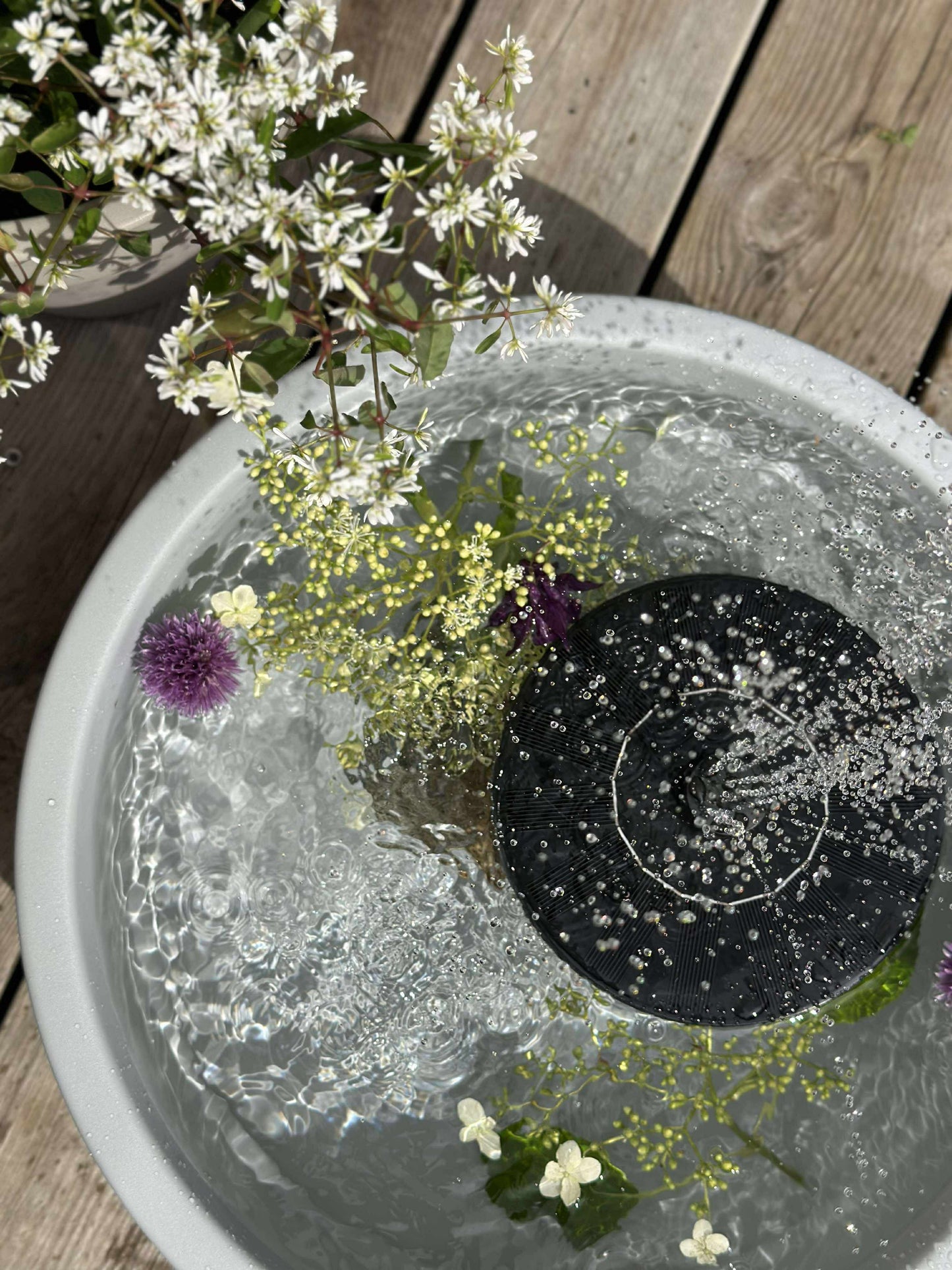 Spejlbassin i recycling plast - Stone grey