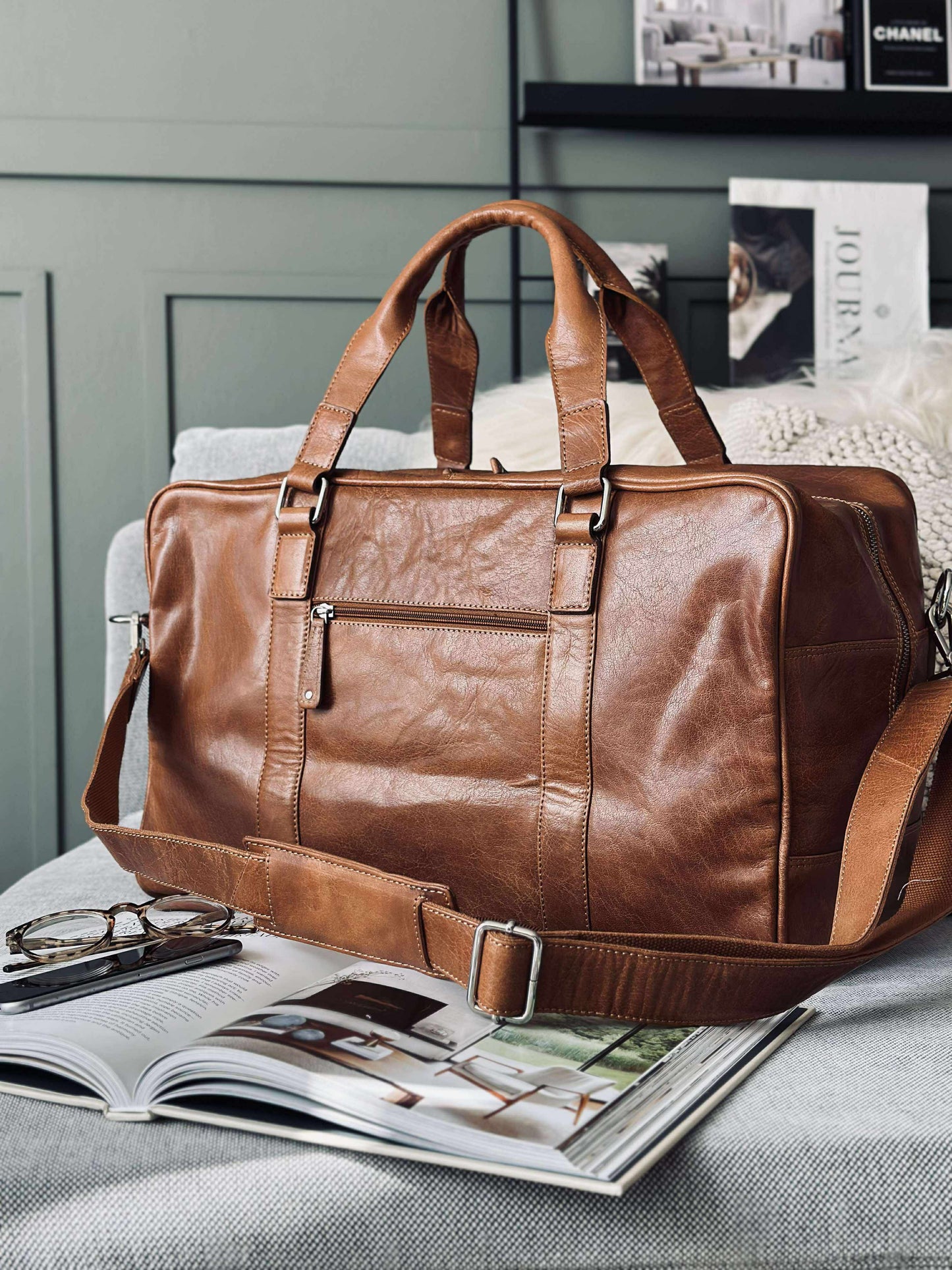Weekendtaske Brooklyn - Cognac