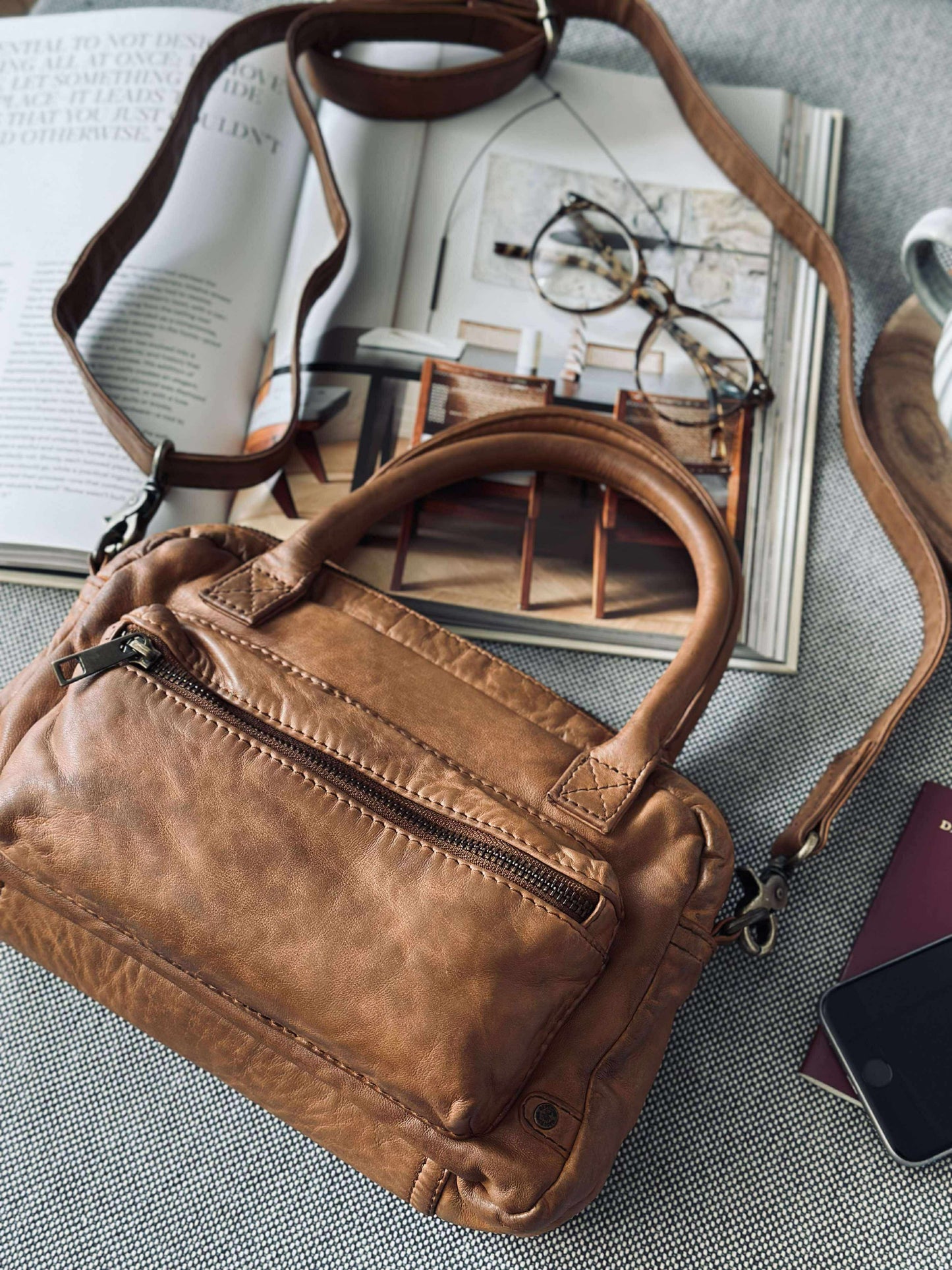 Crossbody BINE - Cognac