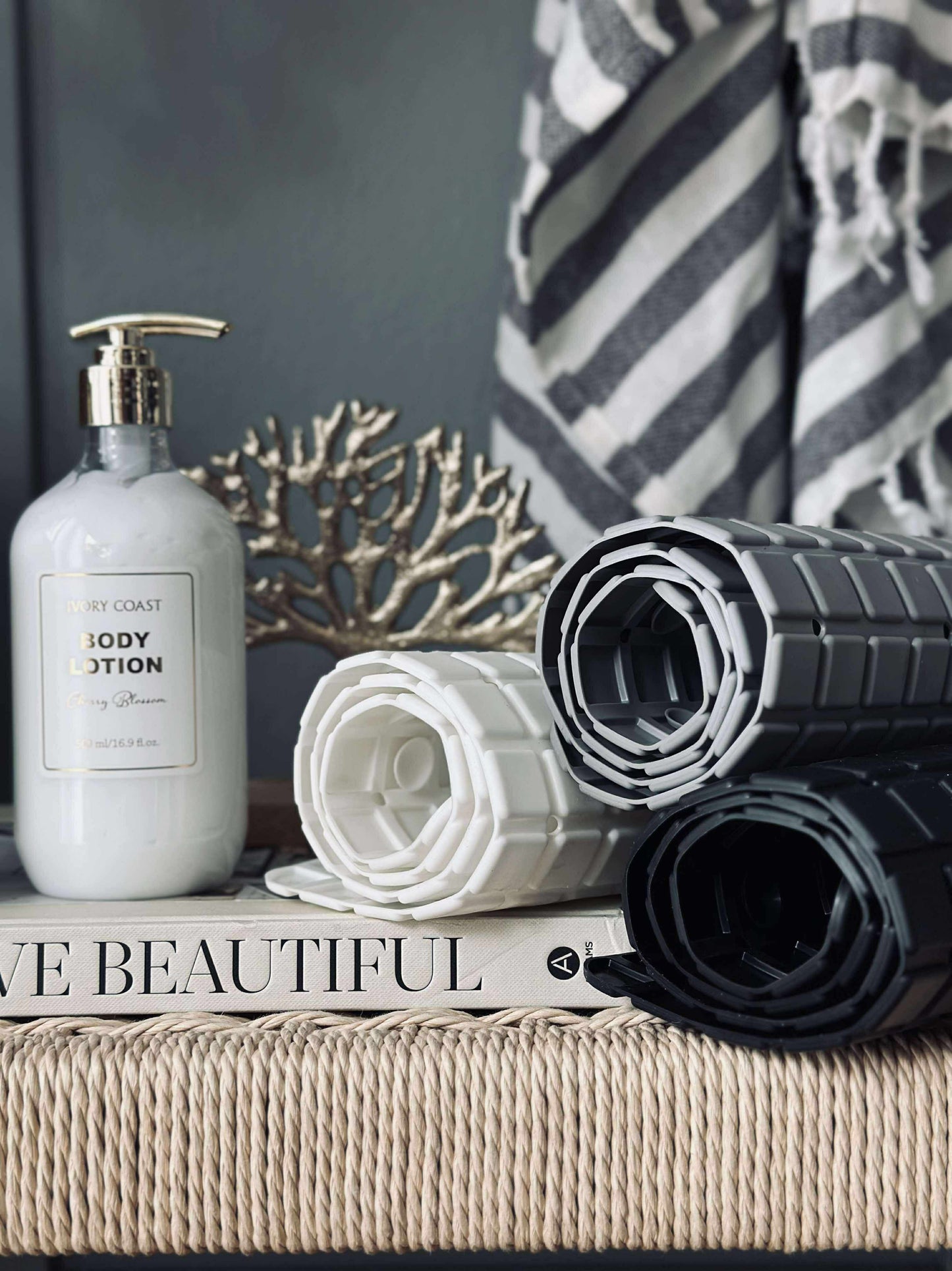 Bademåtte SKRIDSIKKER 69x39 - Hvid