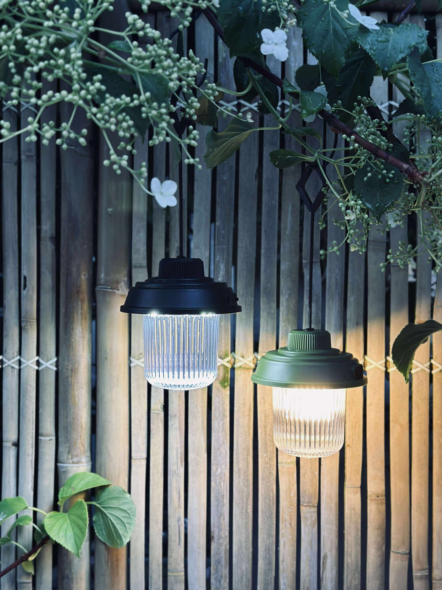 Campinglampe m. ledning - Color mix