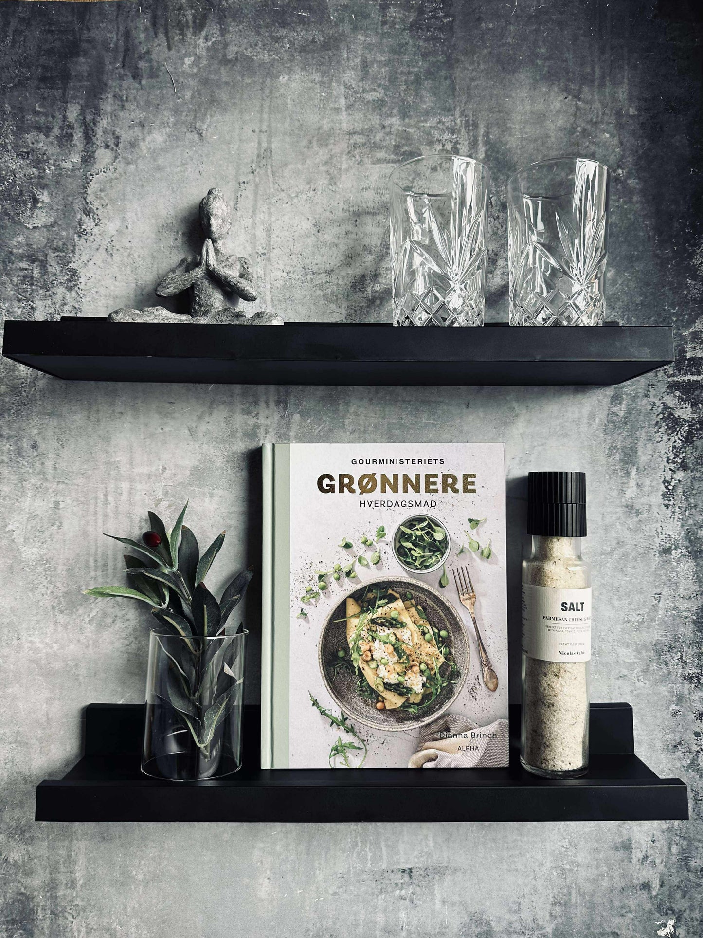 Gallerihylde DEMO - Sæt med 2 hylder Black