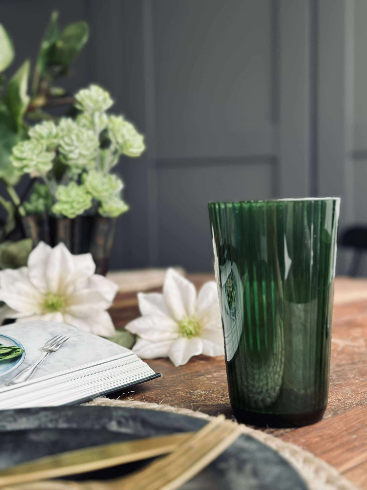 Glas Claire 500ml. Grøn - 2 stk.