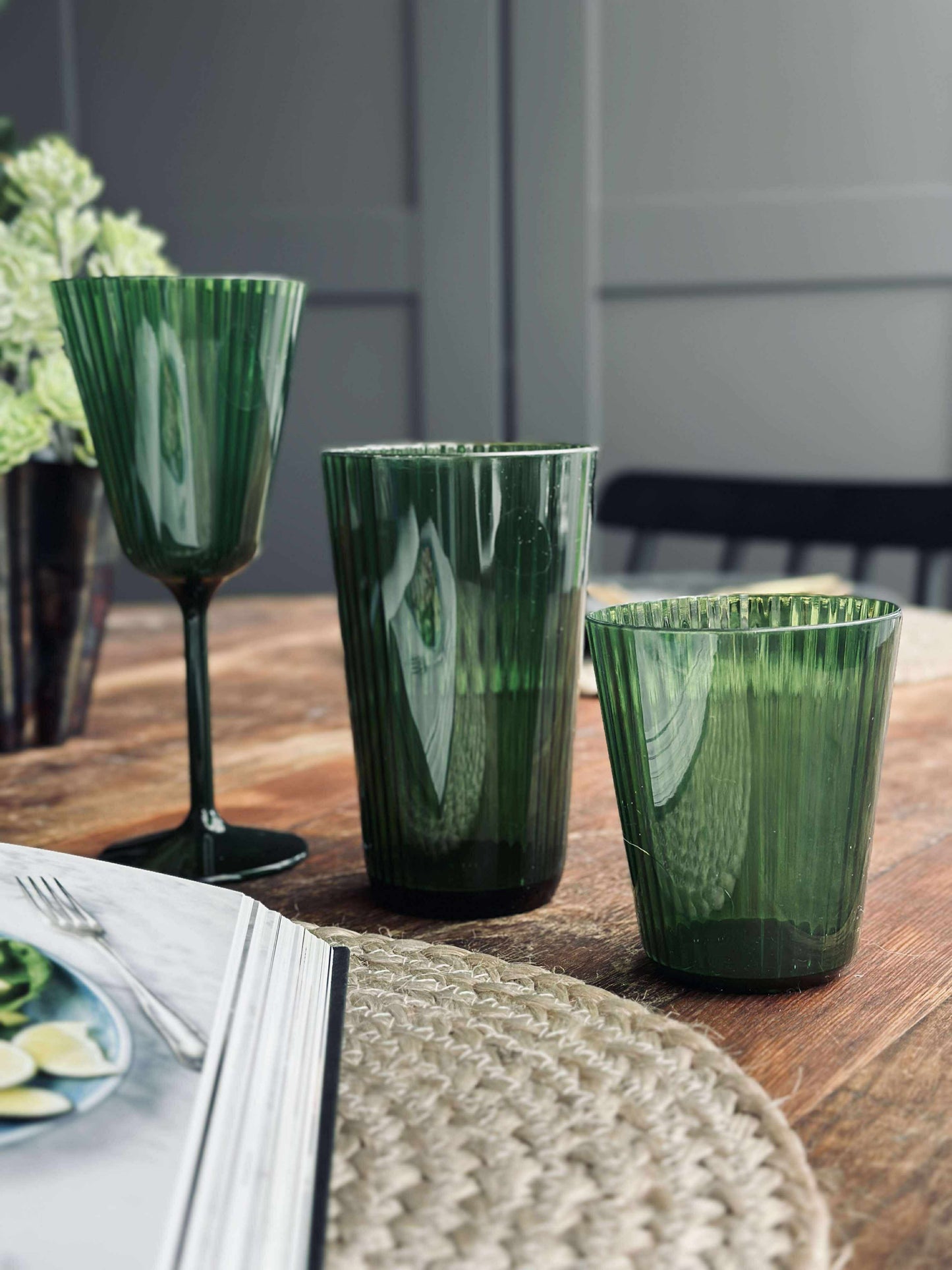 Glas Claire 300ml. Grøn - 2 stk.