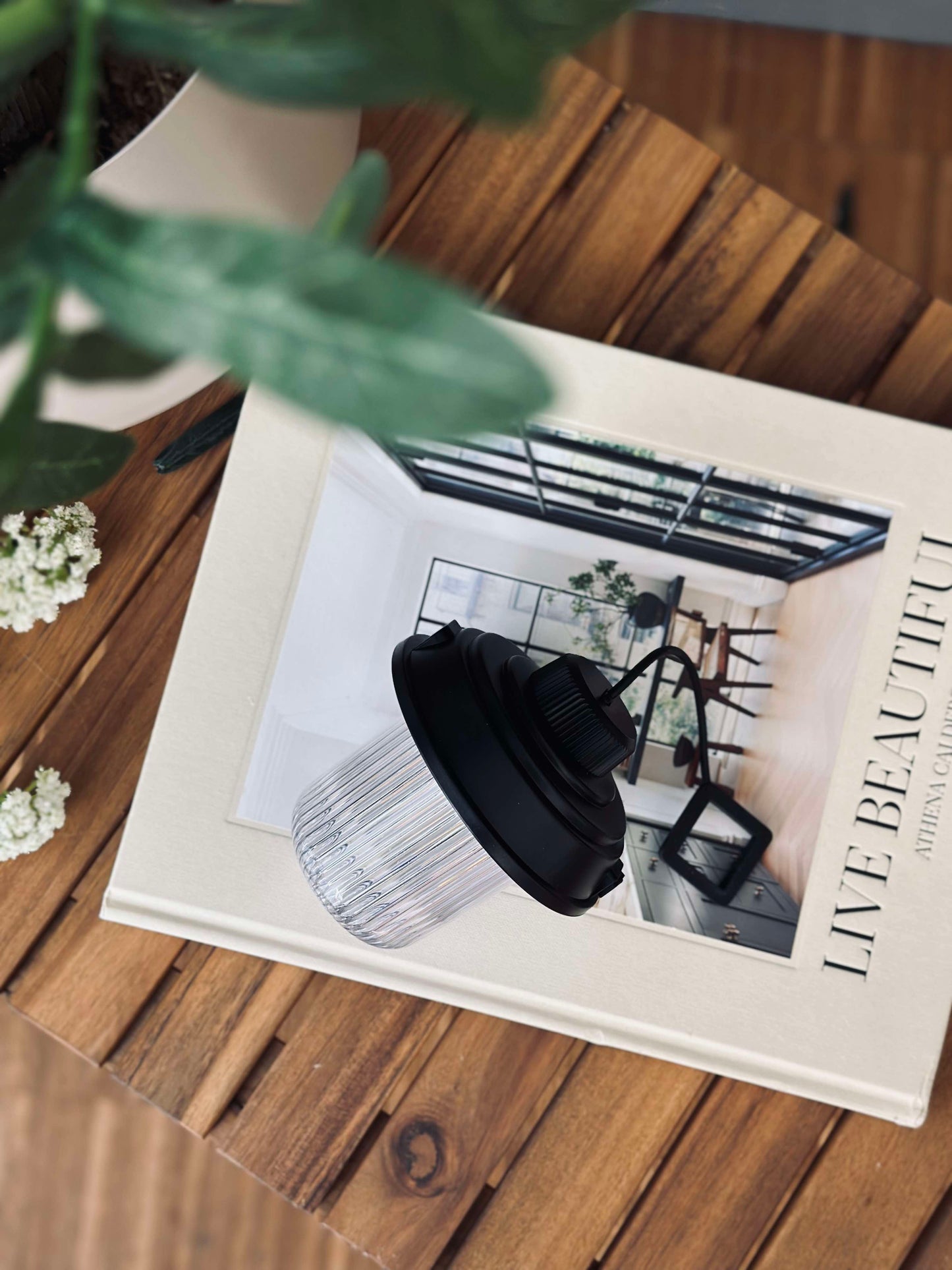 Campinglampe m. ledning - Color mix