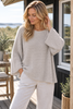 Oversized sweater - Beige wool / mohair mix