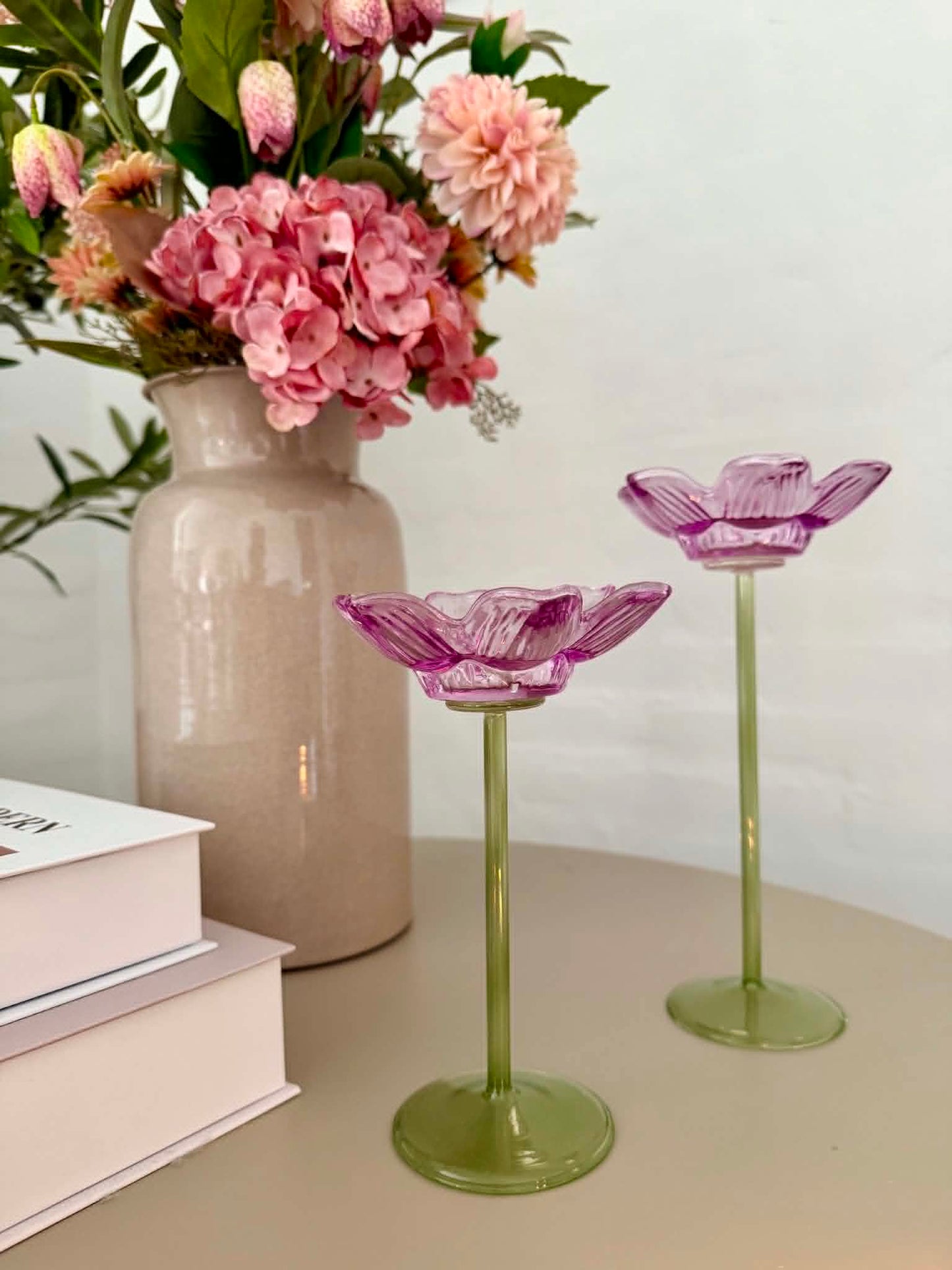 Lysestage blomst - Lilla
