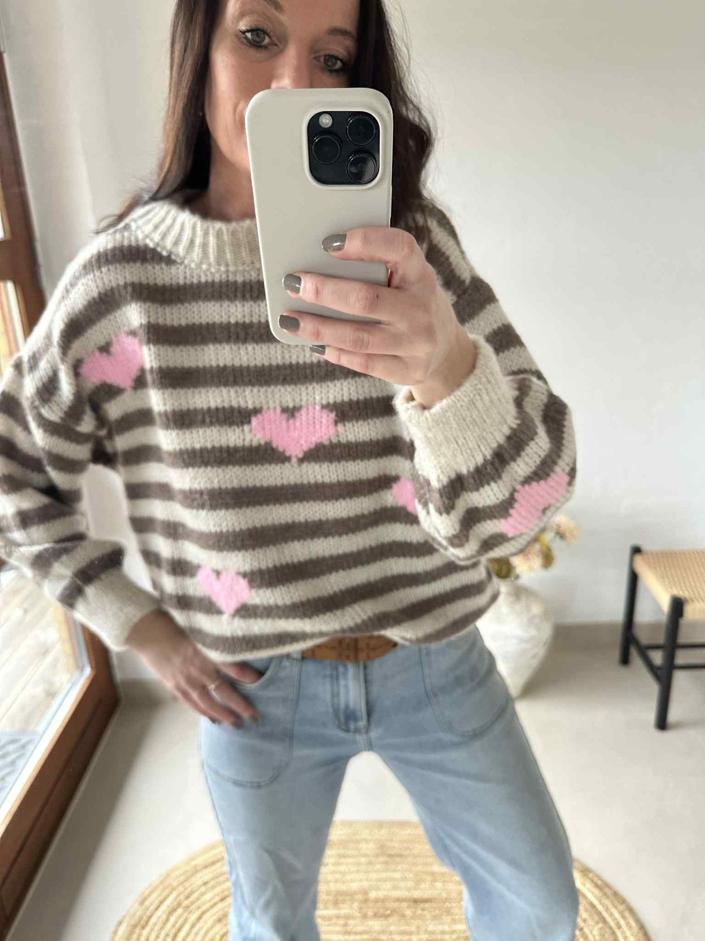 Strik - Beige striber