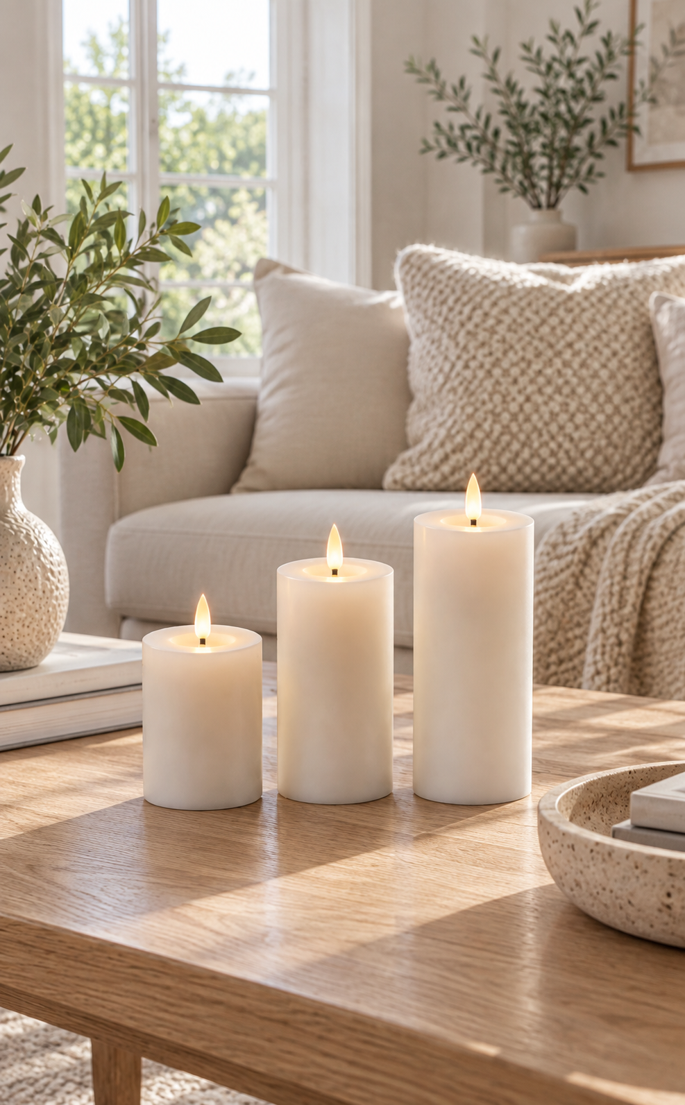 Bloklys Nordic white - Flere størrelser