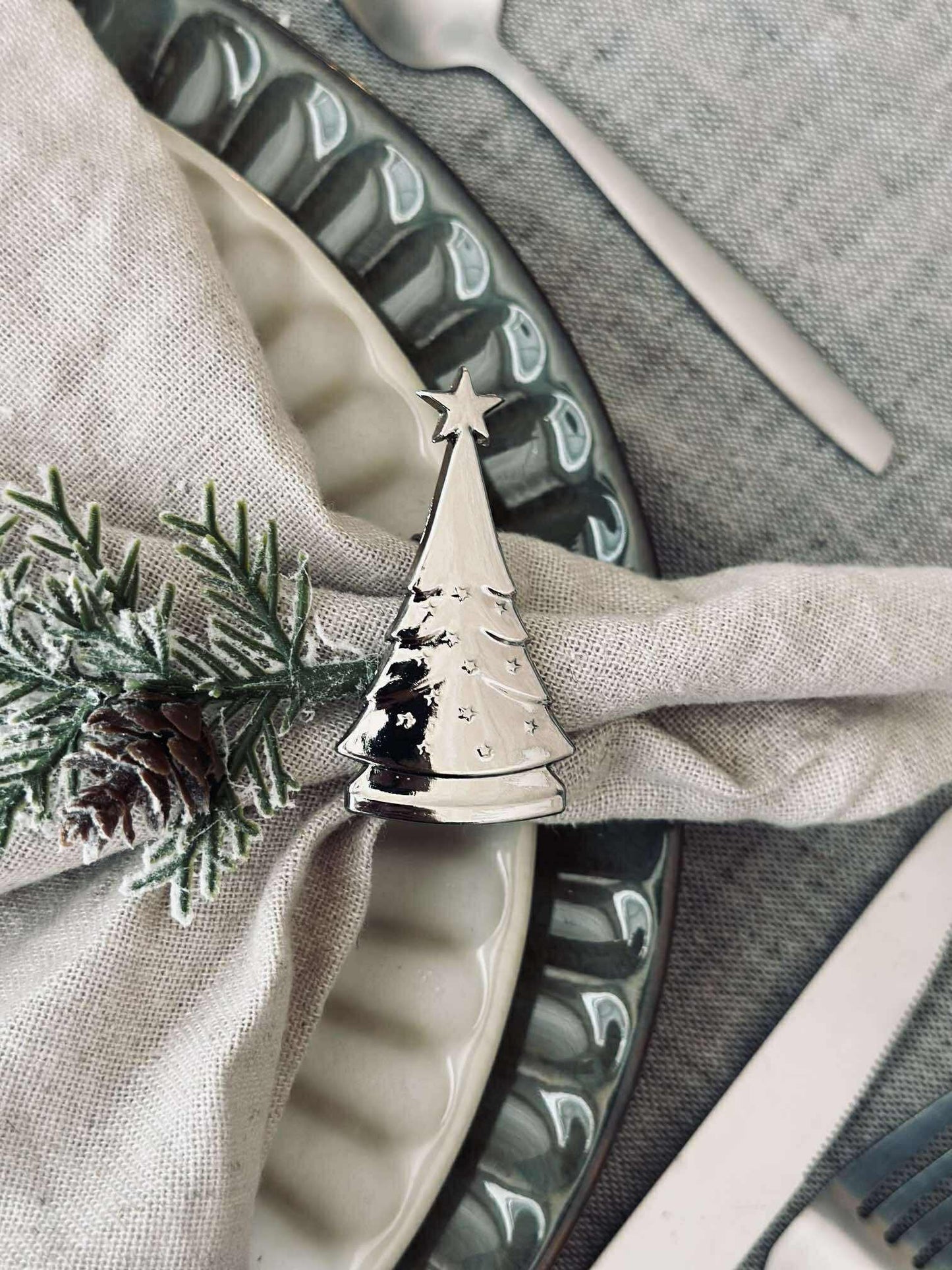 Servietringe Silver - MIX 4 stk