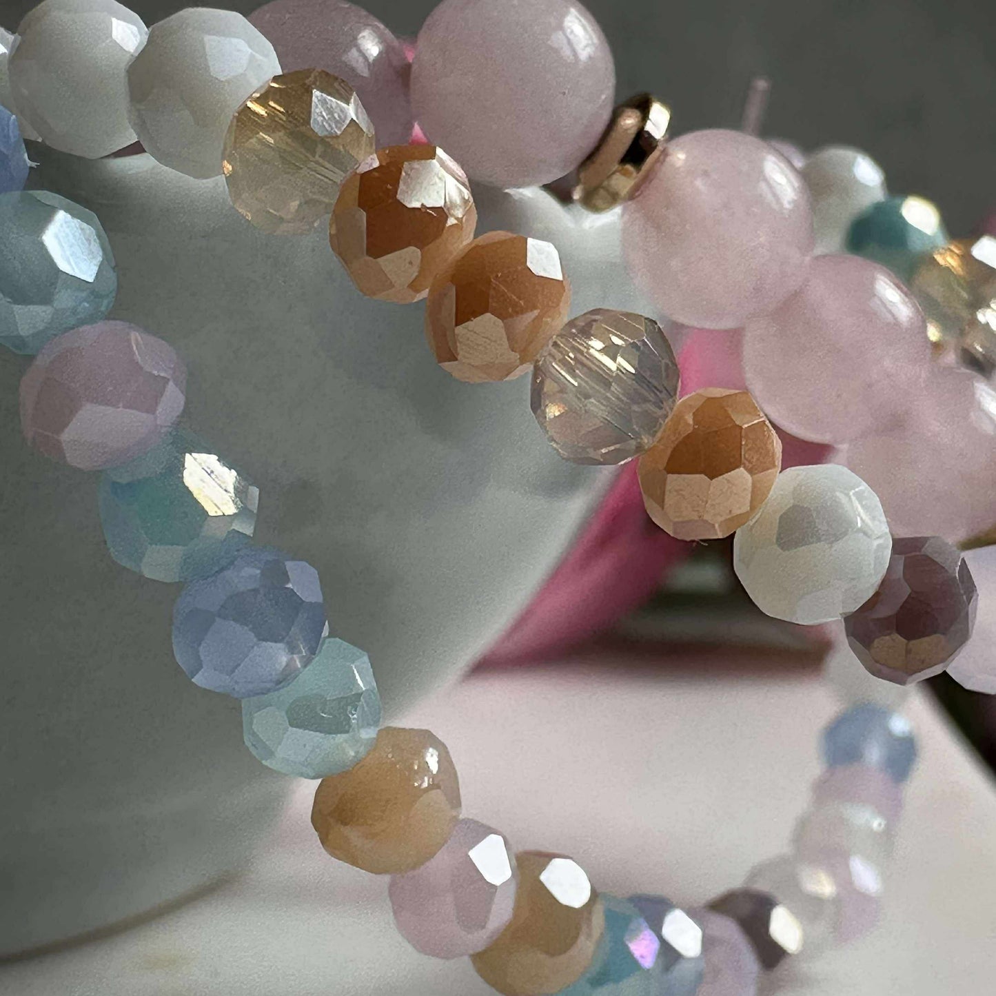 Armbånd Luna Soft pink – Sæt med 3 stk