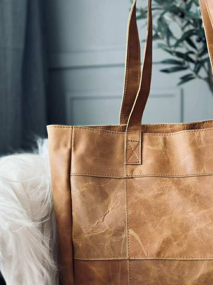 Shopper - Cognac / black