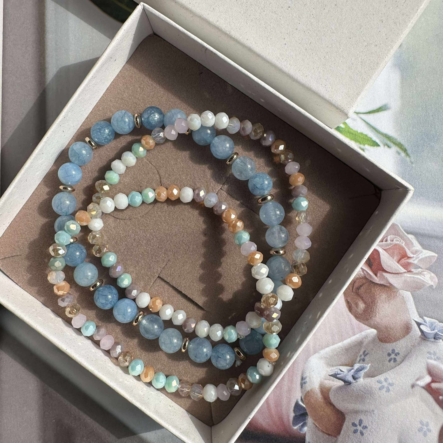 Armbånd Luna Soft blue – Sæt med 3 stk