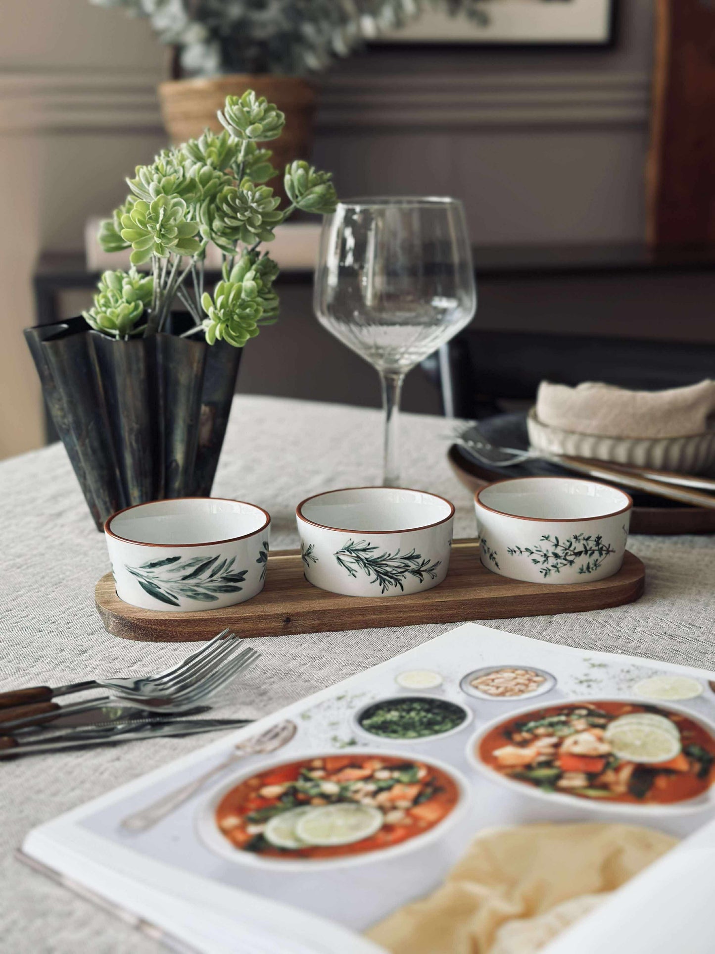 Tapas - 3 skåle og fad